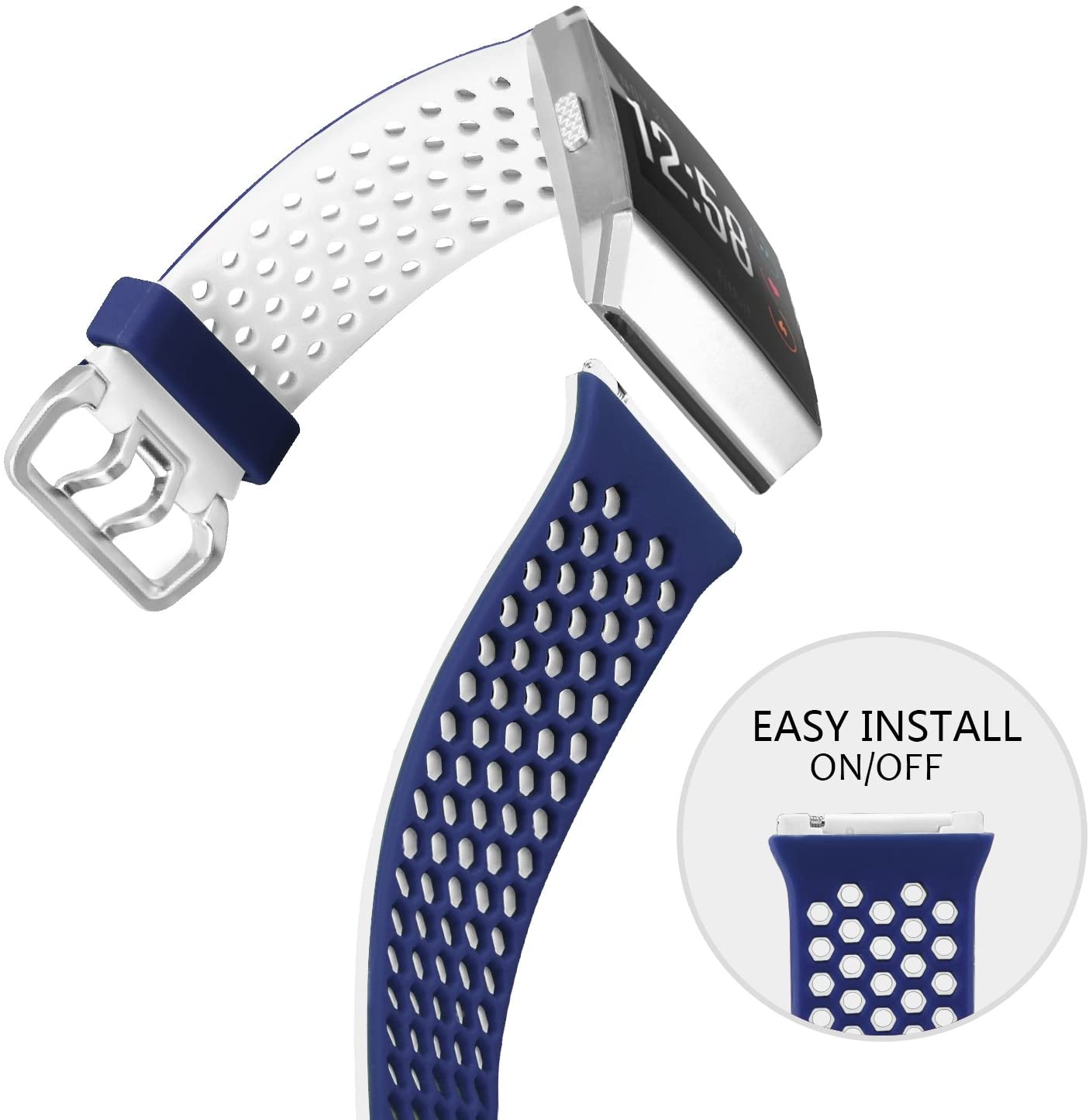 Fitbit Ionic Band, Soft Silicone Breathable Replacement Wristband - e4cents