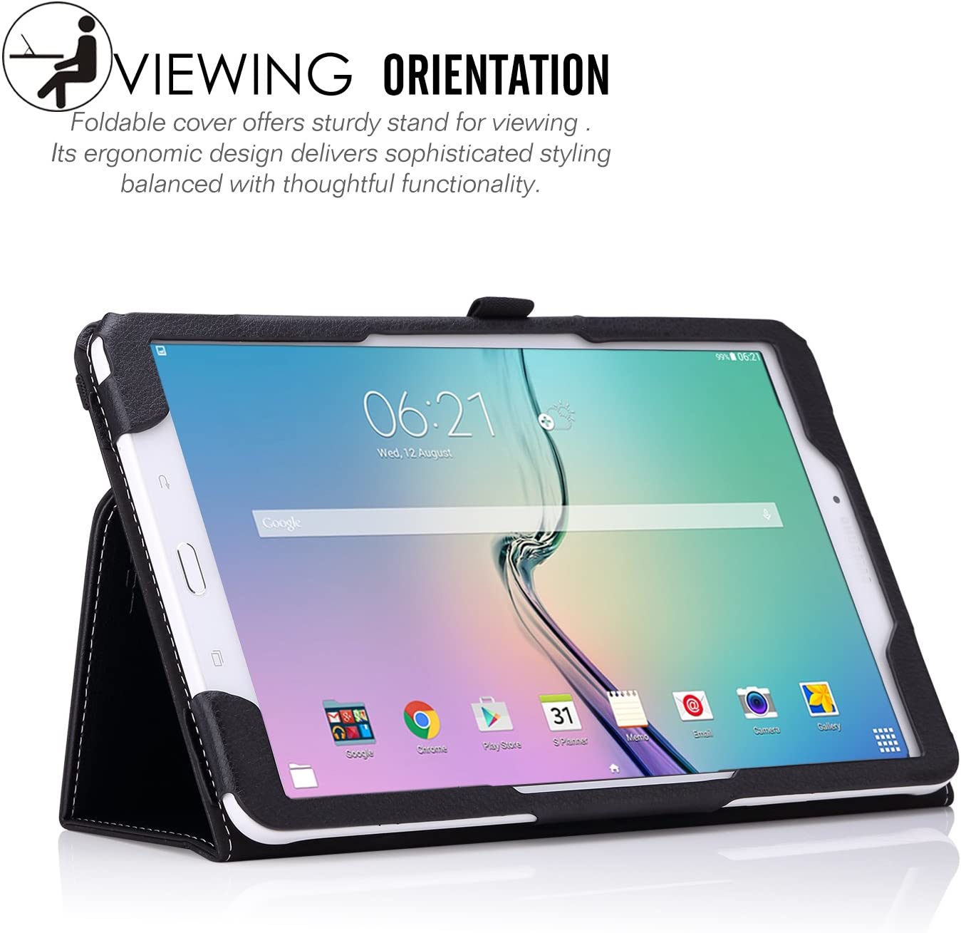 MoKo Tab E 9.6 Case - Slim Folding Cover for Samsung Galaxy Tab E/Tab E Nook 9.6 Inch 2015 Tablet. - e4cents