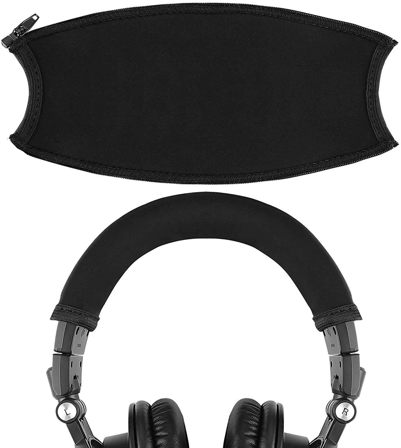 Headband Cover Compatible with ATH M50x, M50xBT, M50xPB, M50xWH, M50xBB Headphones (Black) - e4cents