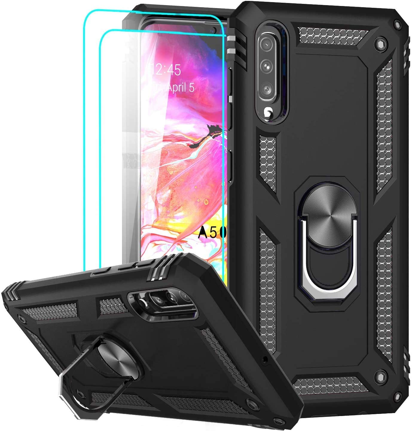 LeYi for Samsung Galaxy A70/A70s Case with Ring Holder (for Magnetic Car Mount) - e4cents