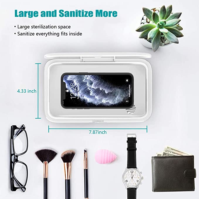 Cell Phone UV Sanitizer, Newild Smart Sterilizer 1 Pro, 2nd Generation Non-Mercury UV, LED UV Light Cleaner Box with Aromatherapy Function, Disinfector for Mobile Phone Toothbrush Keys Jewelr