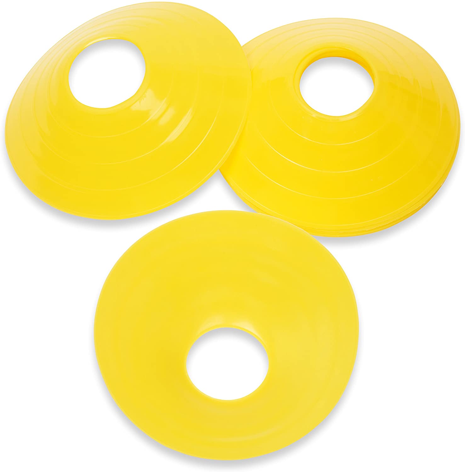 Unlimited Potential Set of 10 Training Goal-Line Sports Field Markers Disc Cones (Yellow) - e4cents