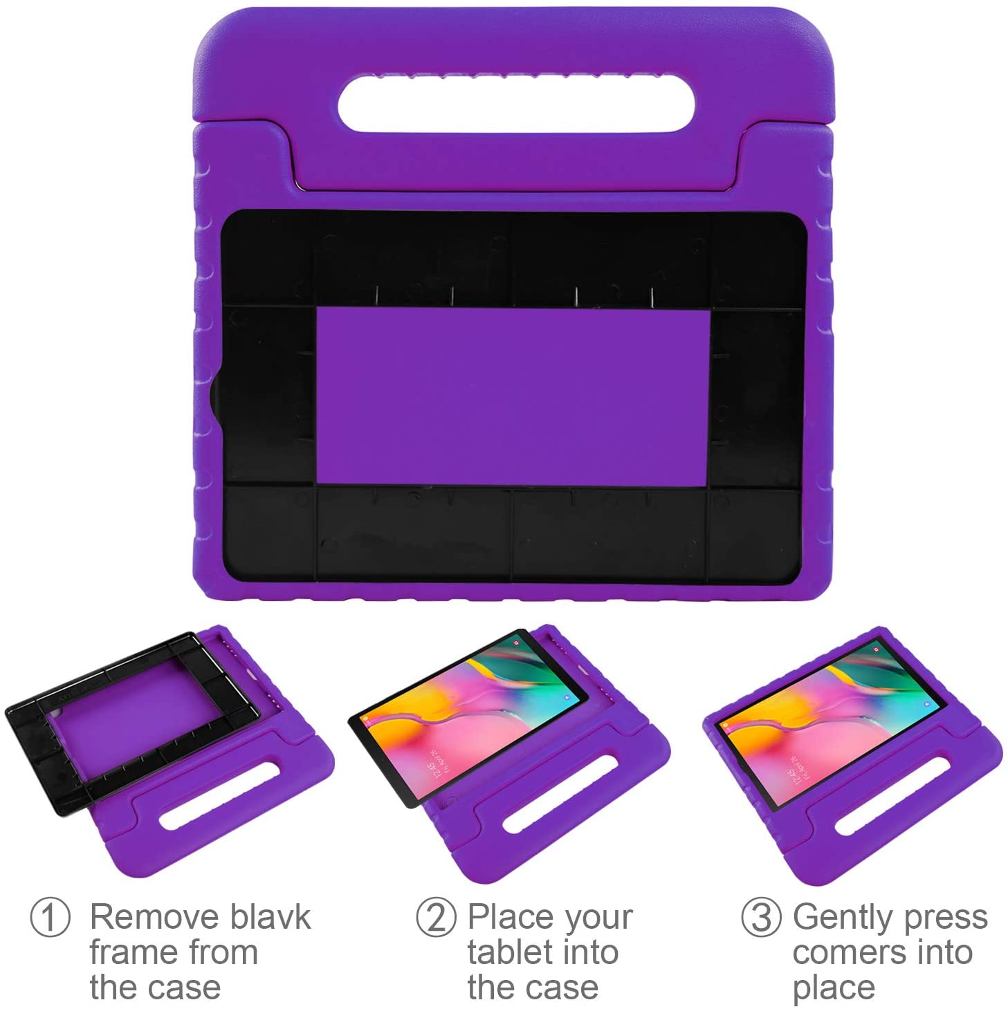 NEWSTYLE Kids Case for Tab A 10.1 2019, Shockproof Light Weight Protection Handle Stand Case for Samsung Galaxy Tab A 10.1 Inch (SM-T510/T515) Tablet 2019 Release (Purple) - e4cents
