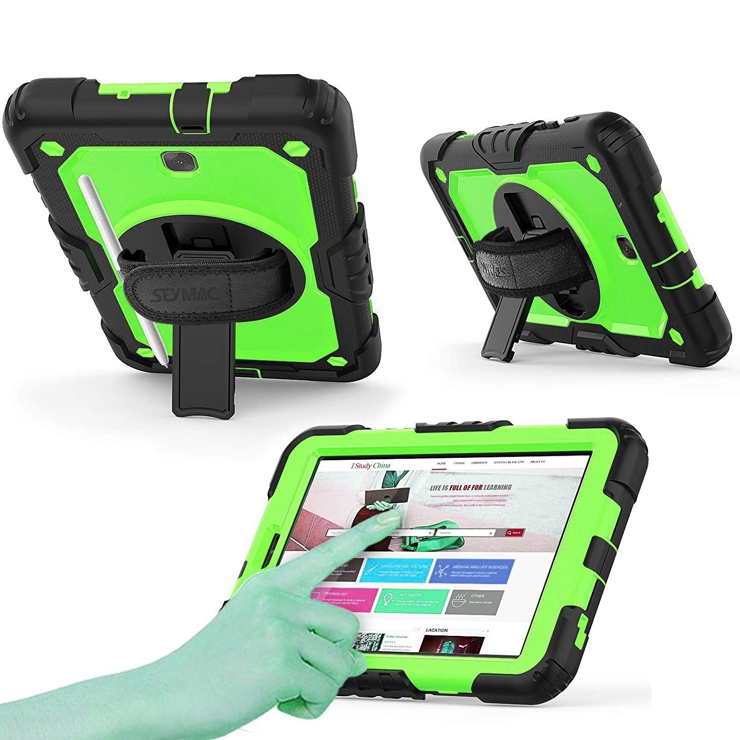 SEYMAC stock Case for SM-T387, 2018 Version of Galaxy Tab A 8.0, (Not fit Other Galaxy Tab A 8.0) - GREEN - e4cents