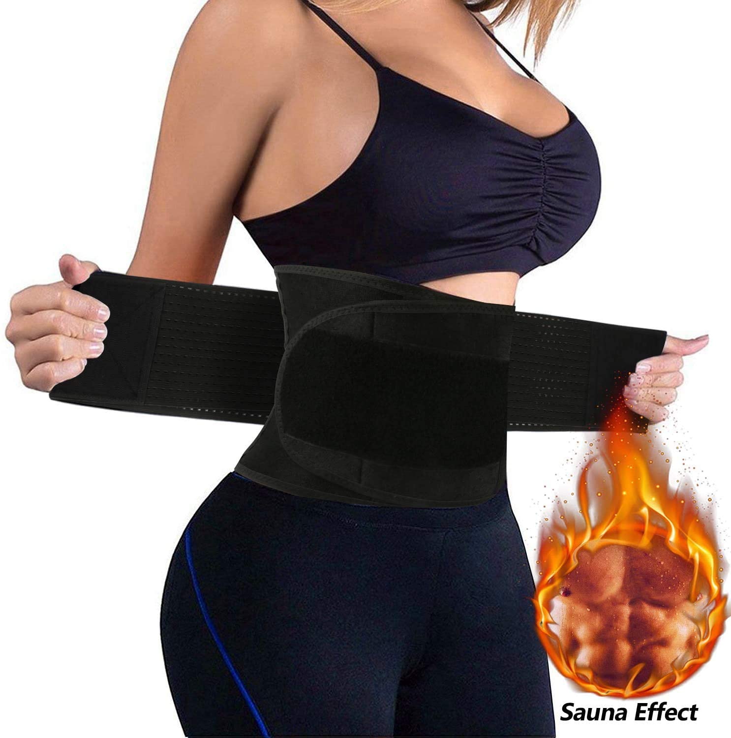 Waist Trimmers for Women and Men Waist Trainer Belt Weight Loss Belt with Sauna Effect - e4cents