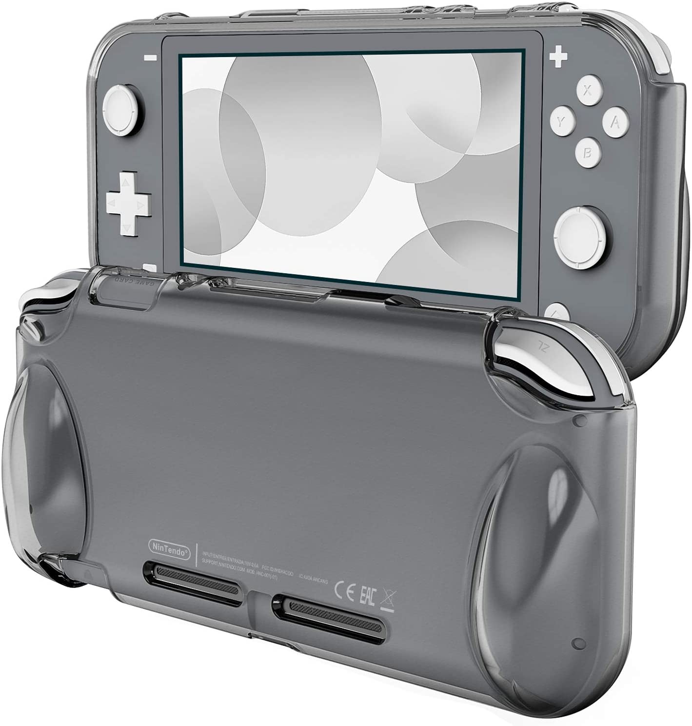 JETech Protective Case for Nintendo Switch Lite 2019, Grip Cover with Shock-Absorption and Anti-Scratch Design, Grey - e4cents