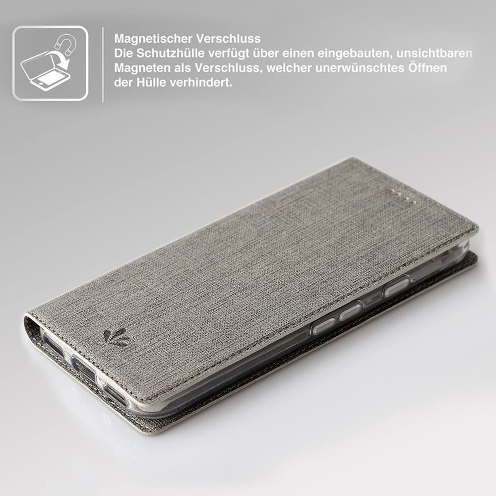 ASUS ZenFone 3 Zoom Case,Feitenn Premium Leather PU Wallet Flip Smart Case - GRAY. - e4cents