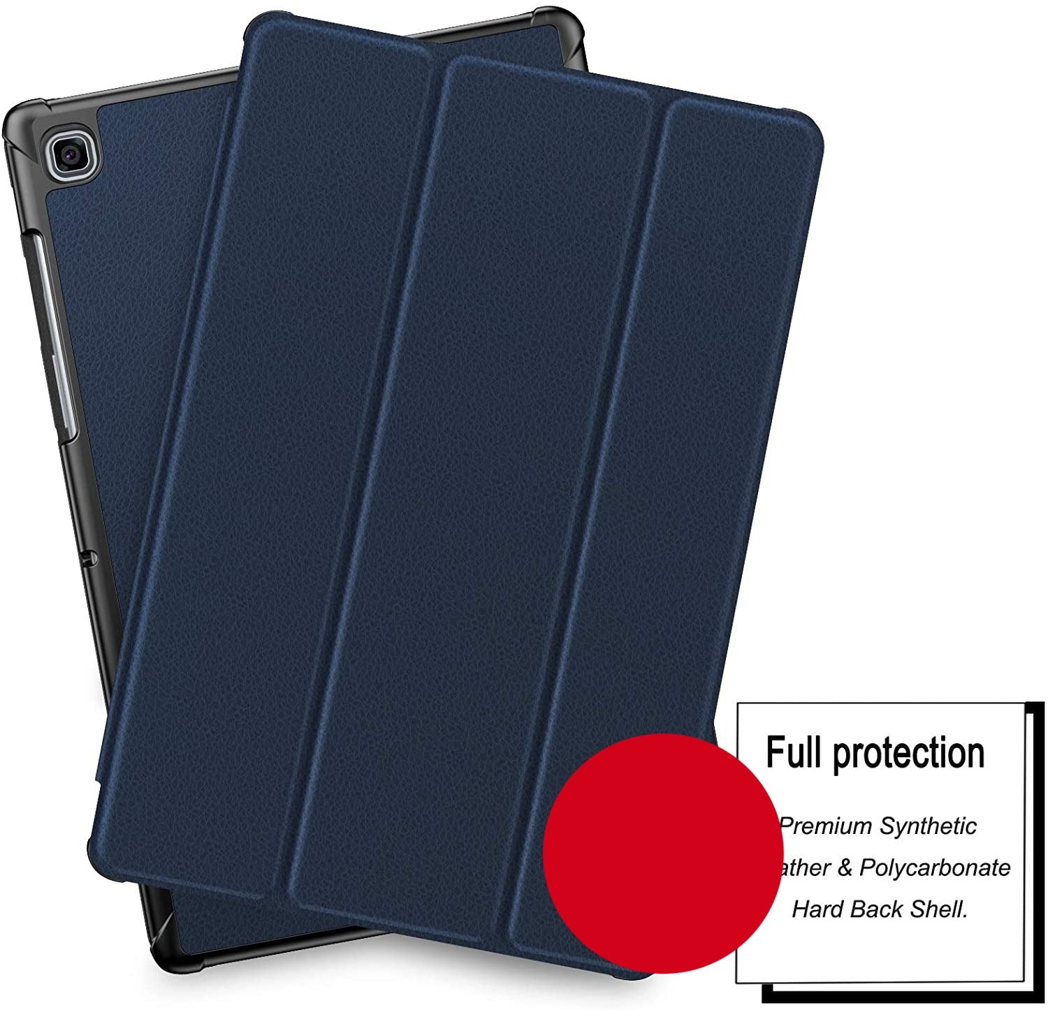Samsung Galaxy Tab S5e 10.5 Case, Ultra Slim Tri-Fold Shell Cover Compatible with Samsung Galaxy Tab S5e 10.5 Inch Model SM-T720/SM-T725 2019 Release, Navy - e4cents