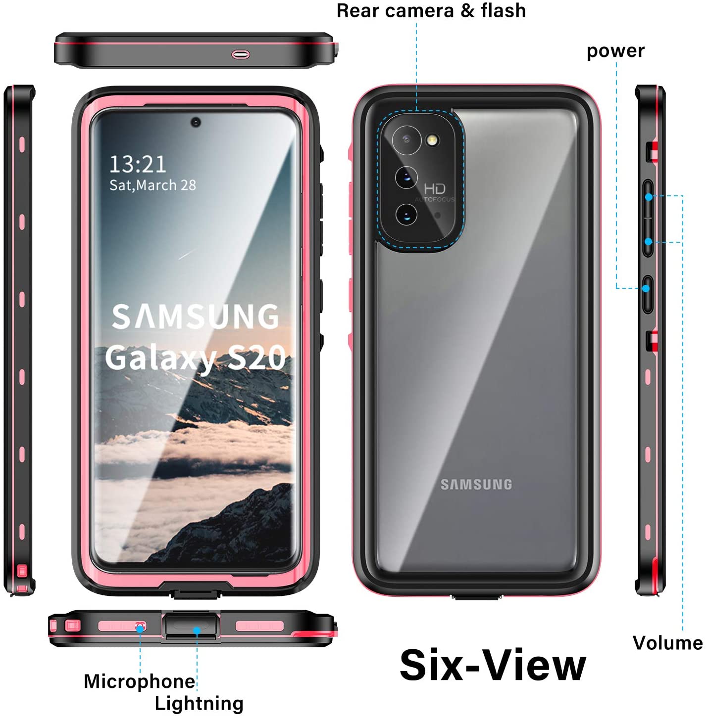 Janazan Samsung Galaxy S20 Waterproof Case _ Pink. - e4cents