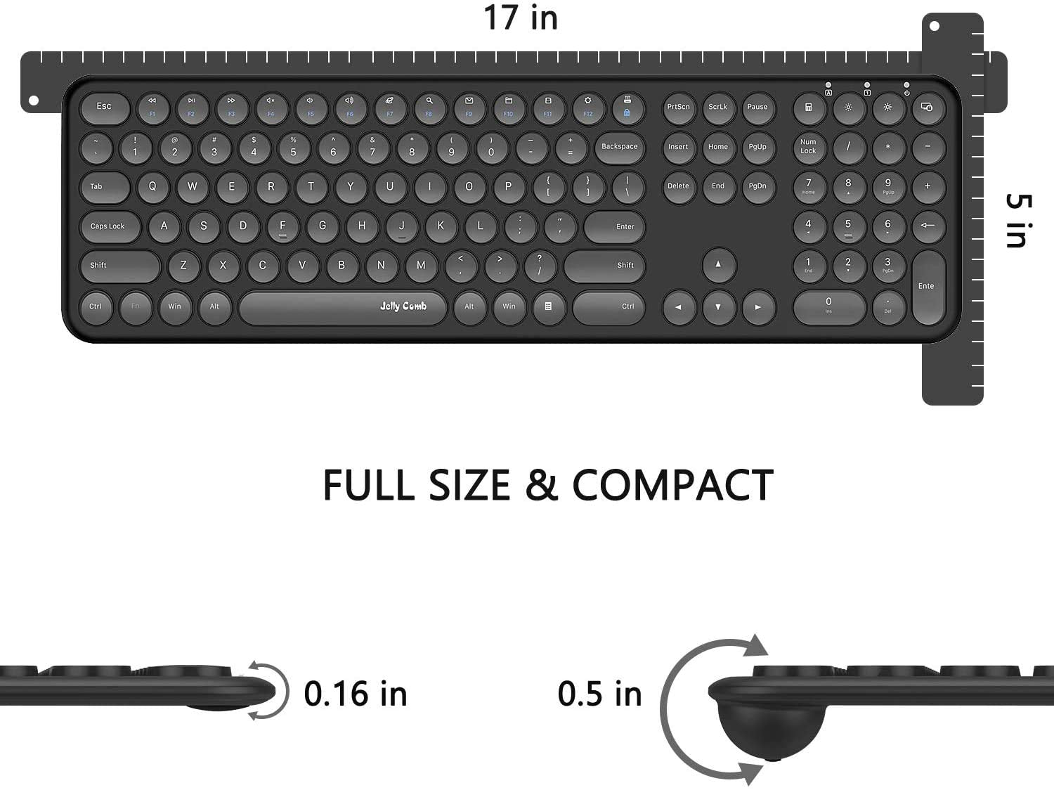 Jelly Comb 2.4GHz Full-Size Compact Wireless Mouse Keyboard. (LNC)