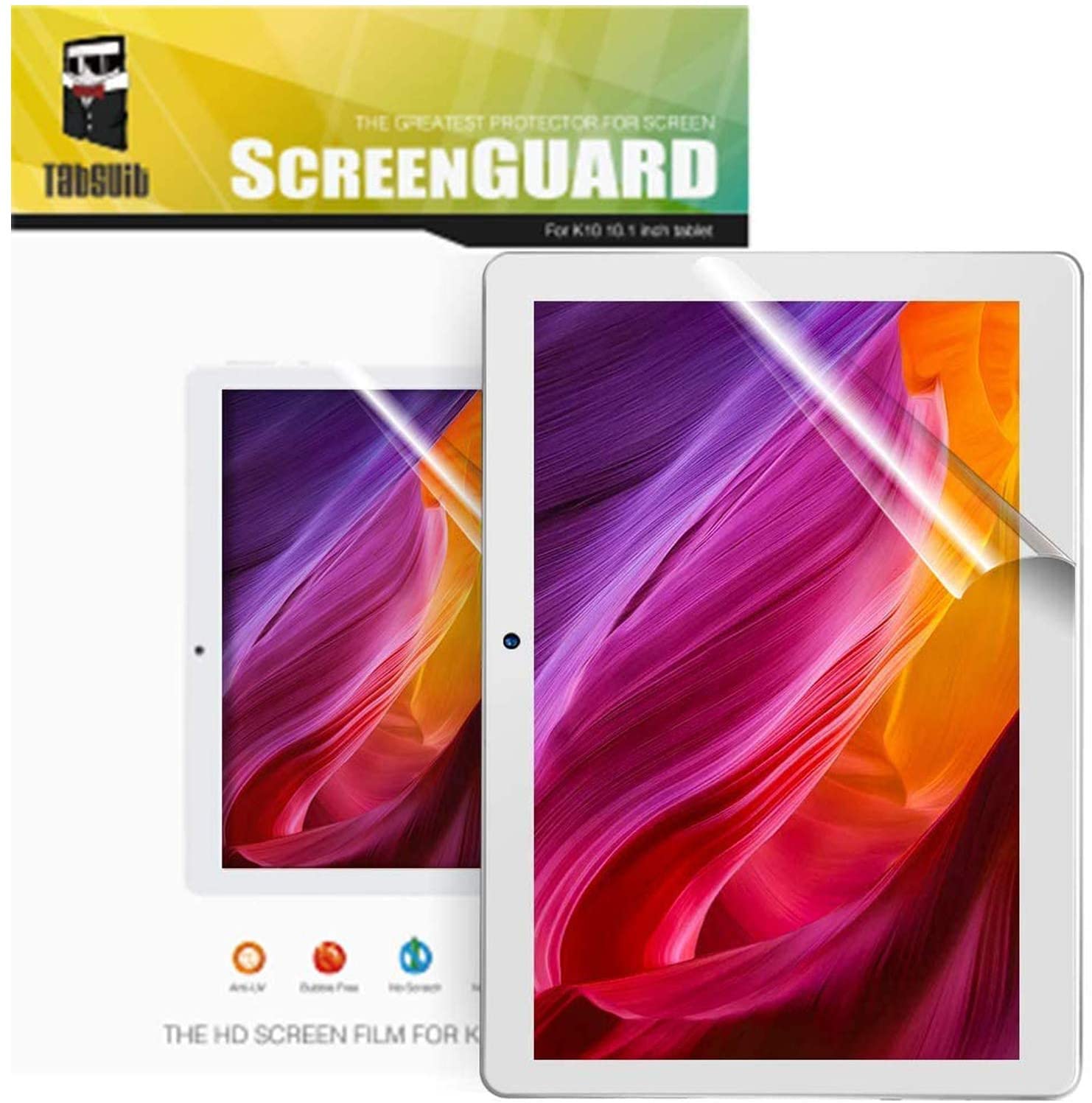 TabSuit Dragon Touch K10 Screen Protector Ultra-Clear of High Definition (HD)-3 Pack for Dragon Touch K10 / Notepad K10/ Y88X 10 Kids Tablet 10.1" Tablet. - e4cents