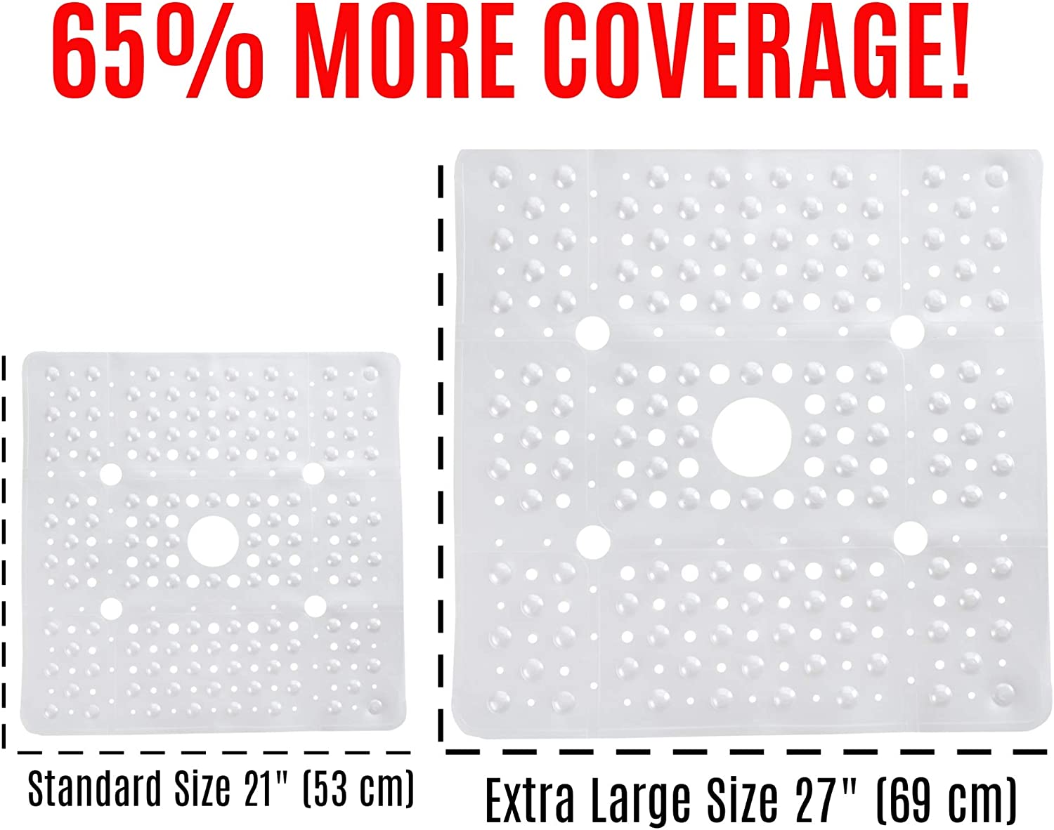 SlipX Solutions Extra Large Square Shower Mat. - e4cents