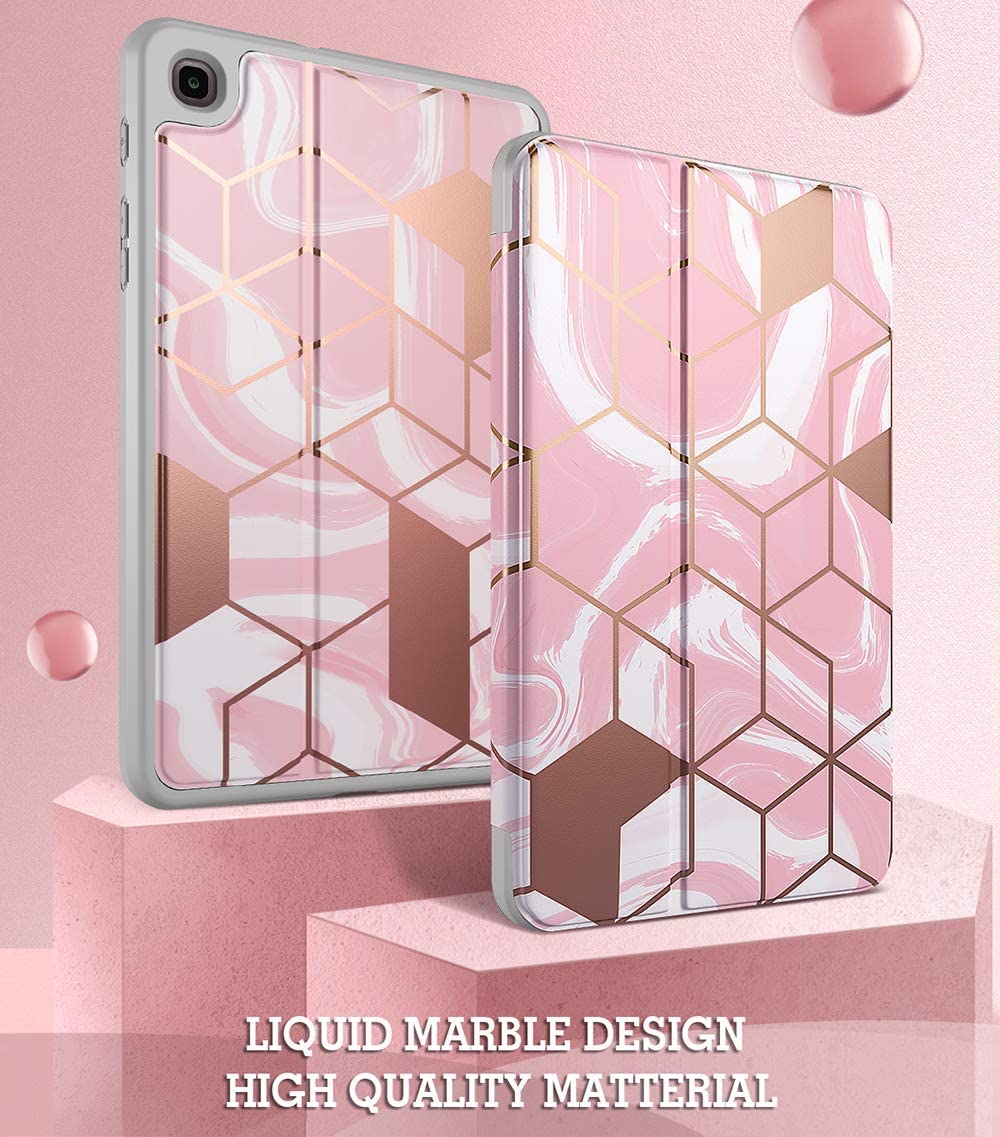 Popshine Marble Series Designed for Samsung Galaxy Tab A 8.4 2020 Case,Model S  -  (Liquid Marble Pink)M-T307 - e4cents