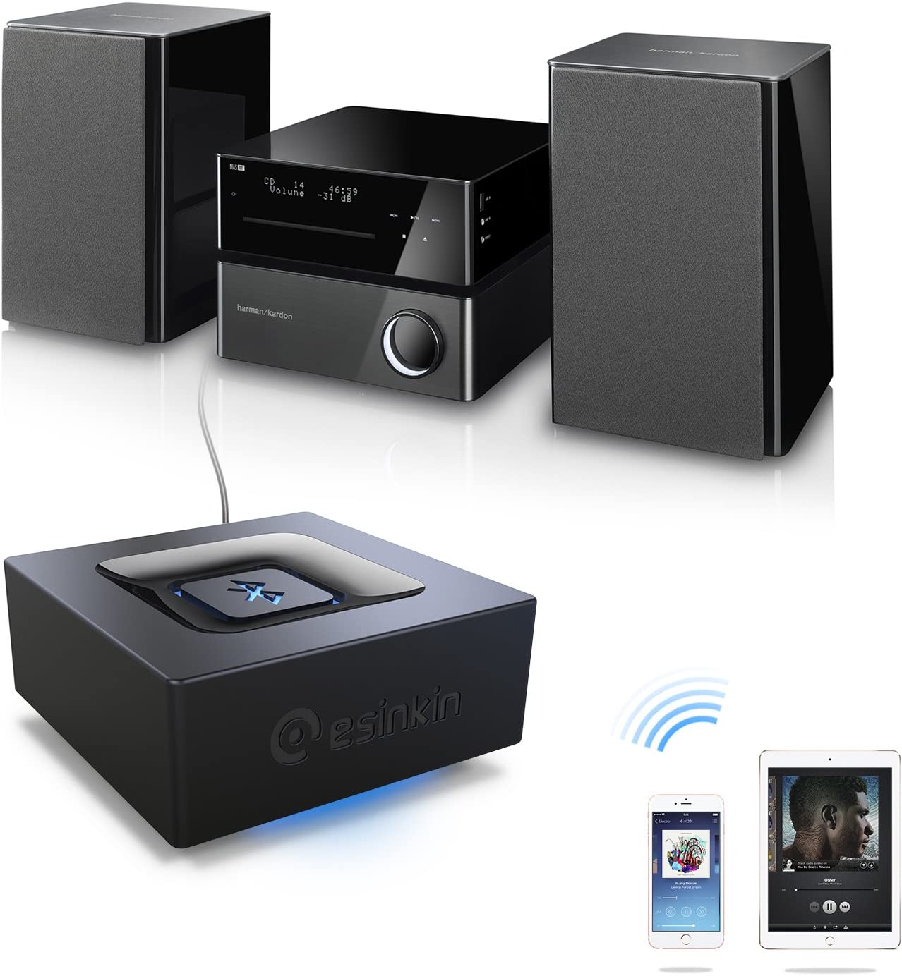 Bluetooth Audio Adapter for Music Streaming Sound System -- (LNC)