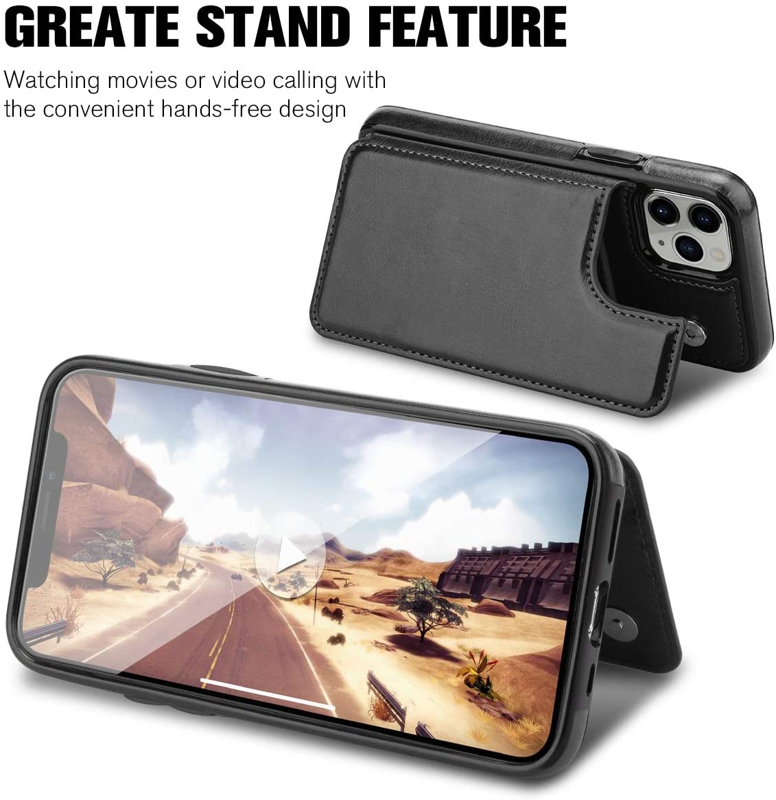 iPhone 11 Pro Max Wallet Case with Card Holder - e4cents