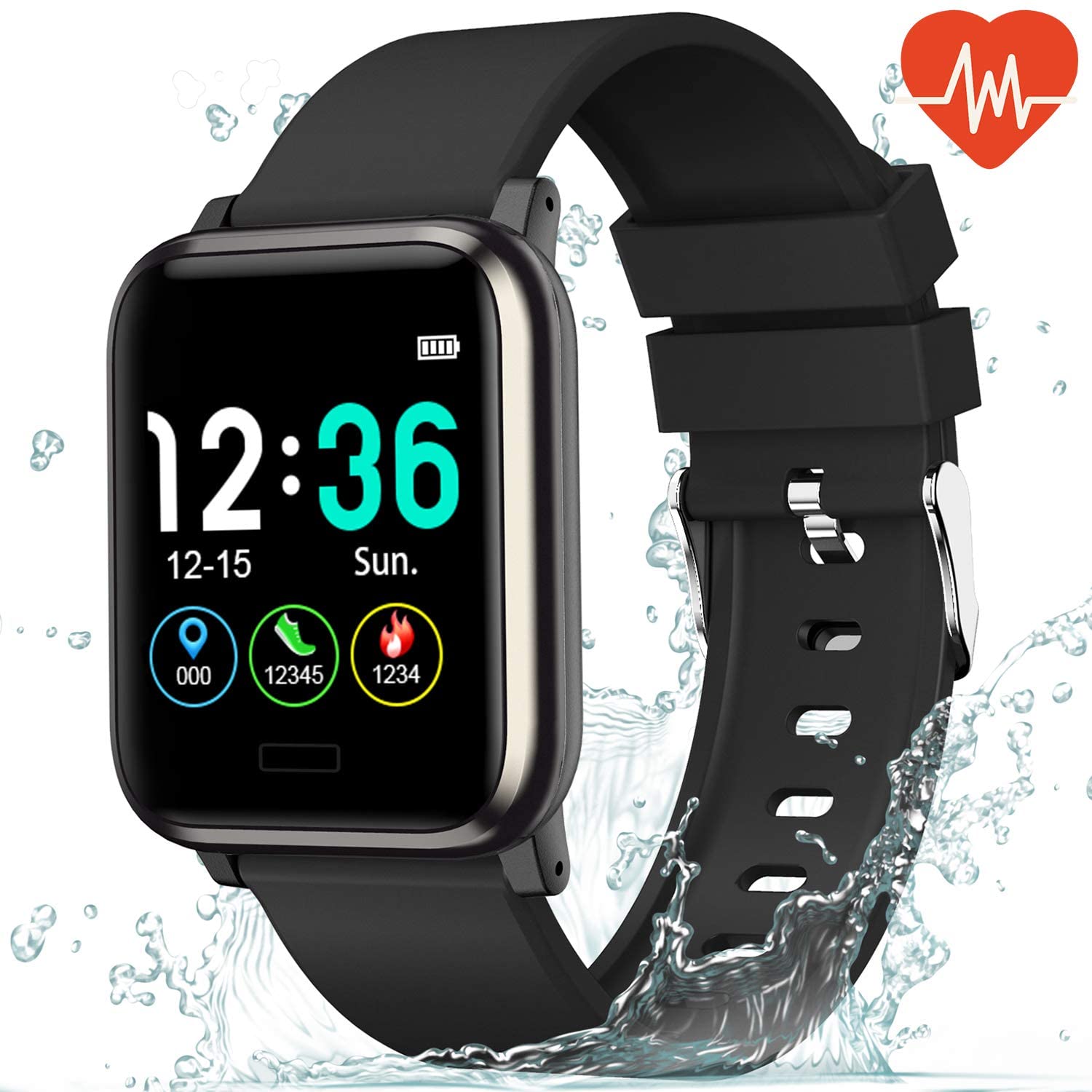 L8star Fitness Tracker Heart Rate Monitor-1.3'' - e4cents