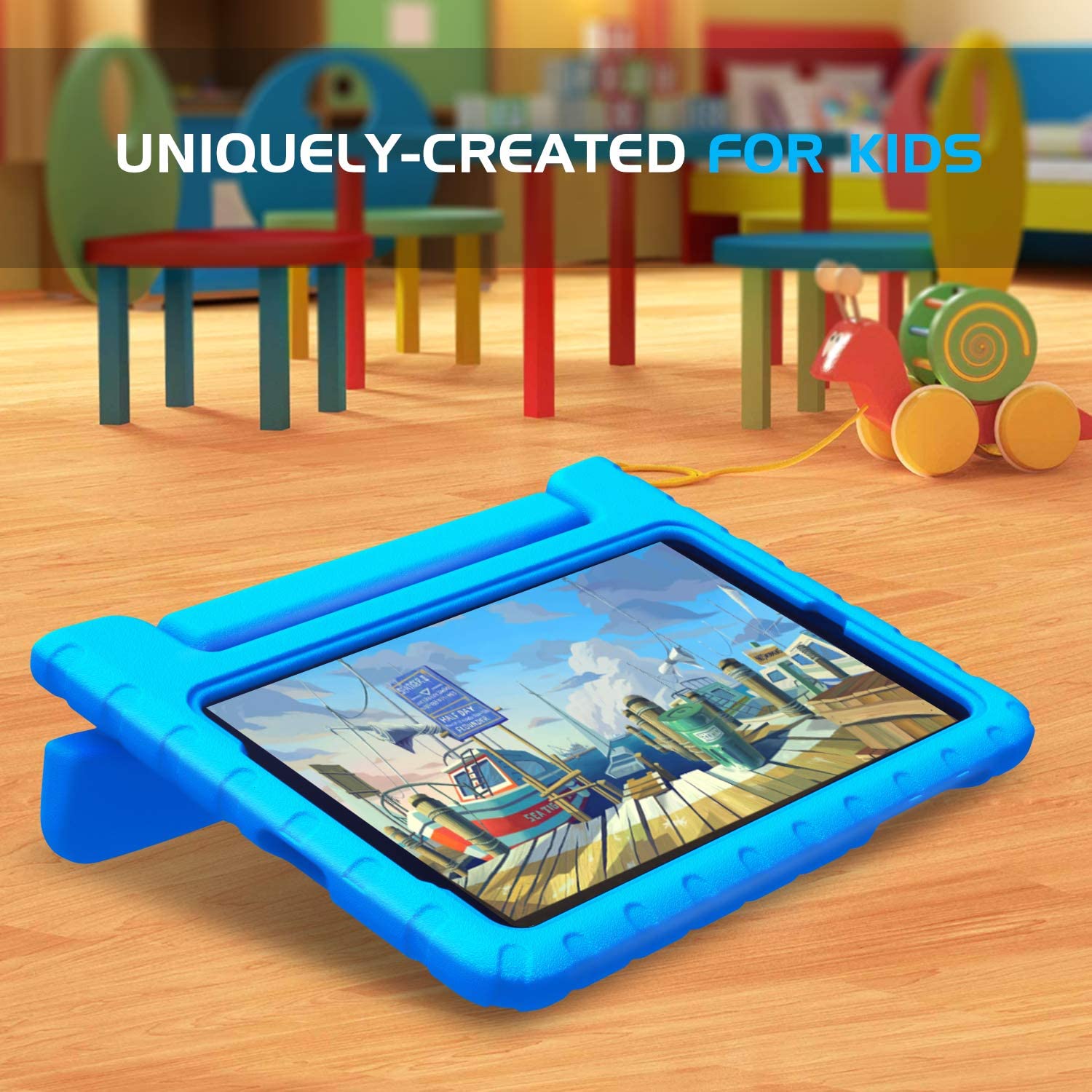 MOKO Tab A 8.0 2017 Kids Case Shockproof Light Weight Protection Handle Stand Kids Case for Samsung Galaxy Tab A - Blue - e4cents