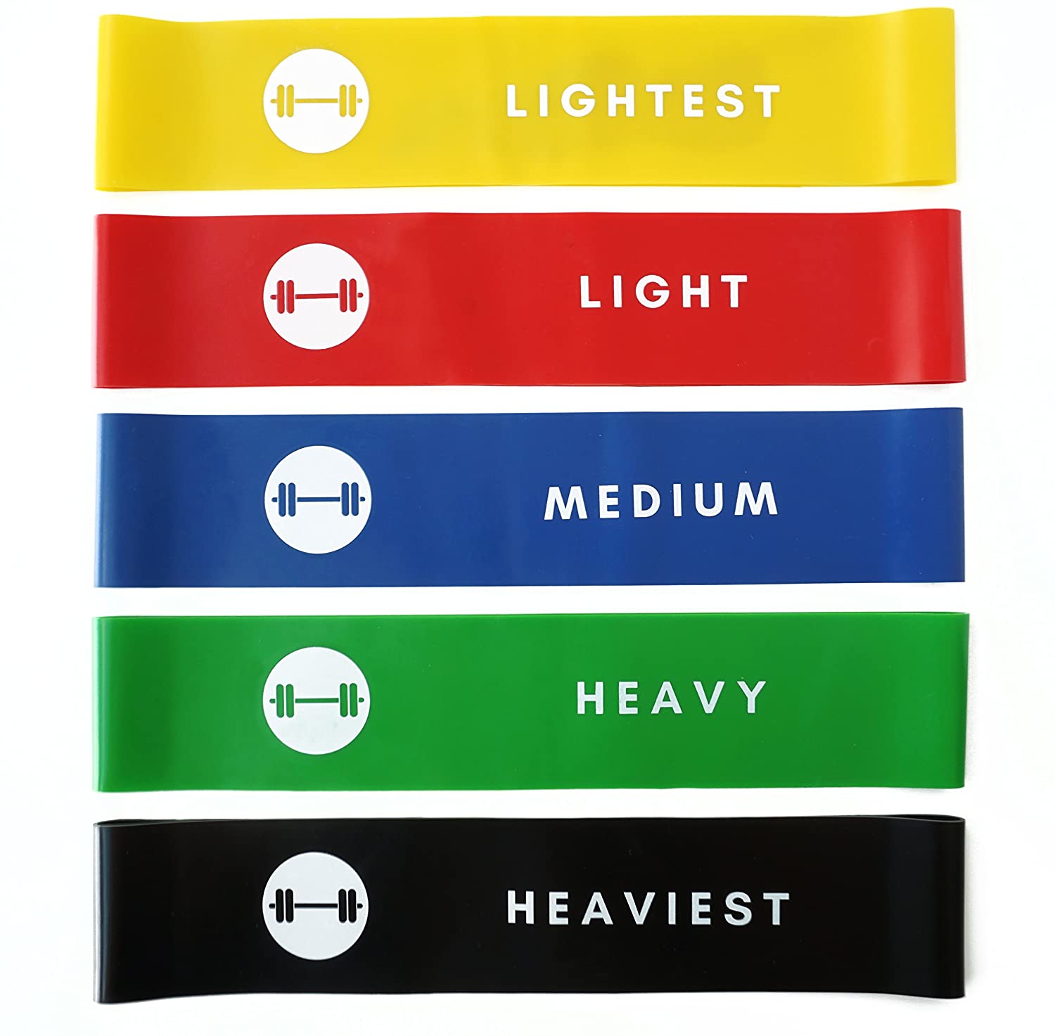 Resistance Loop Bands - Elevans Premium Exercise Bands Set of 5 - Designed in Canada. - e4cents