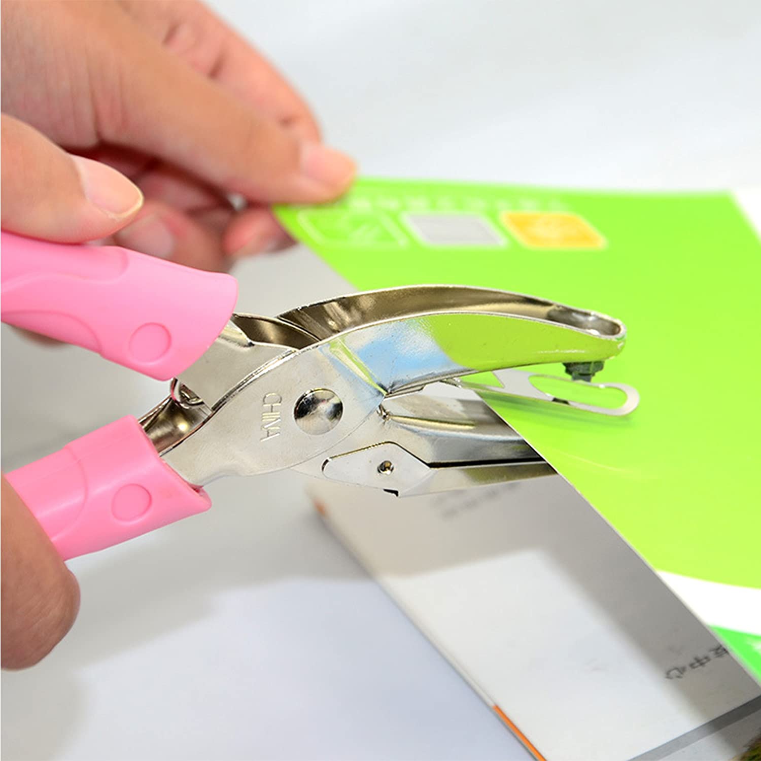 FREE - Single Hole Punch with Pink Handle, Special for Paper Cutting DIY Design - e4cents