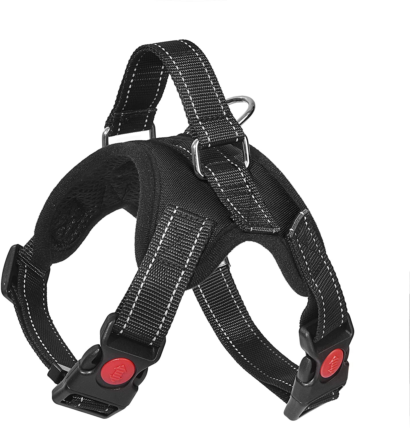 Dog Harness, Breathable Adjustable Dog Vest Pet Harness for Small Medium Large Dogs with Sturdy Leash (XS, Black) - e4cents