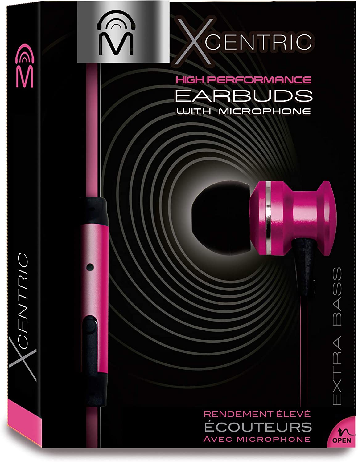 Mental Beats High Performance Xcentric Earbuds w/ Microphone - BLUE.  (LNC)