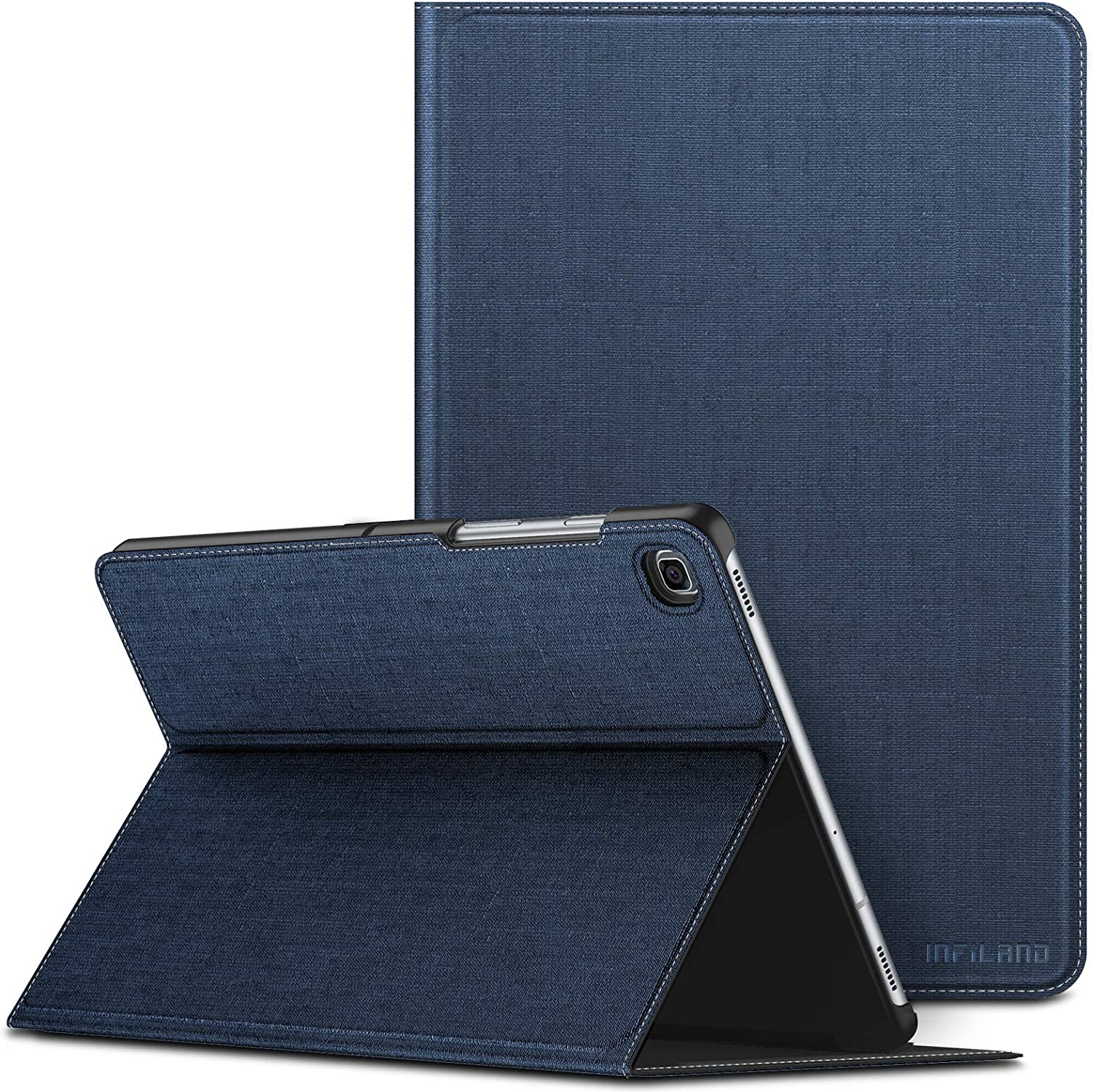 Infiland Samsung Galaxy Tab A 10.1 Case, Multiple Angle Stand Cover, Navy. - e4cents