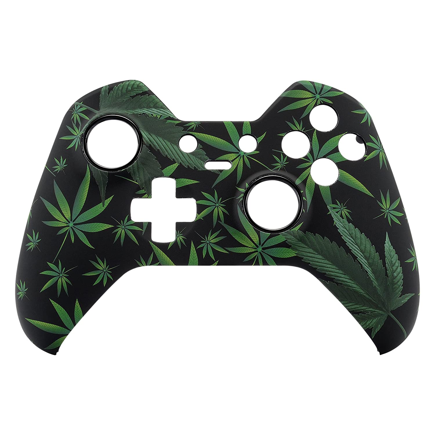 eXtremeRate Green Weeds Patterned Front Housing Shell Faceplate for Xbox One Elite Controller Model - e4cents