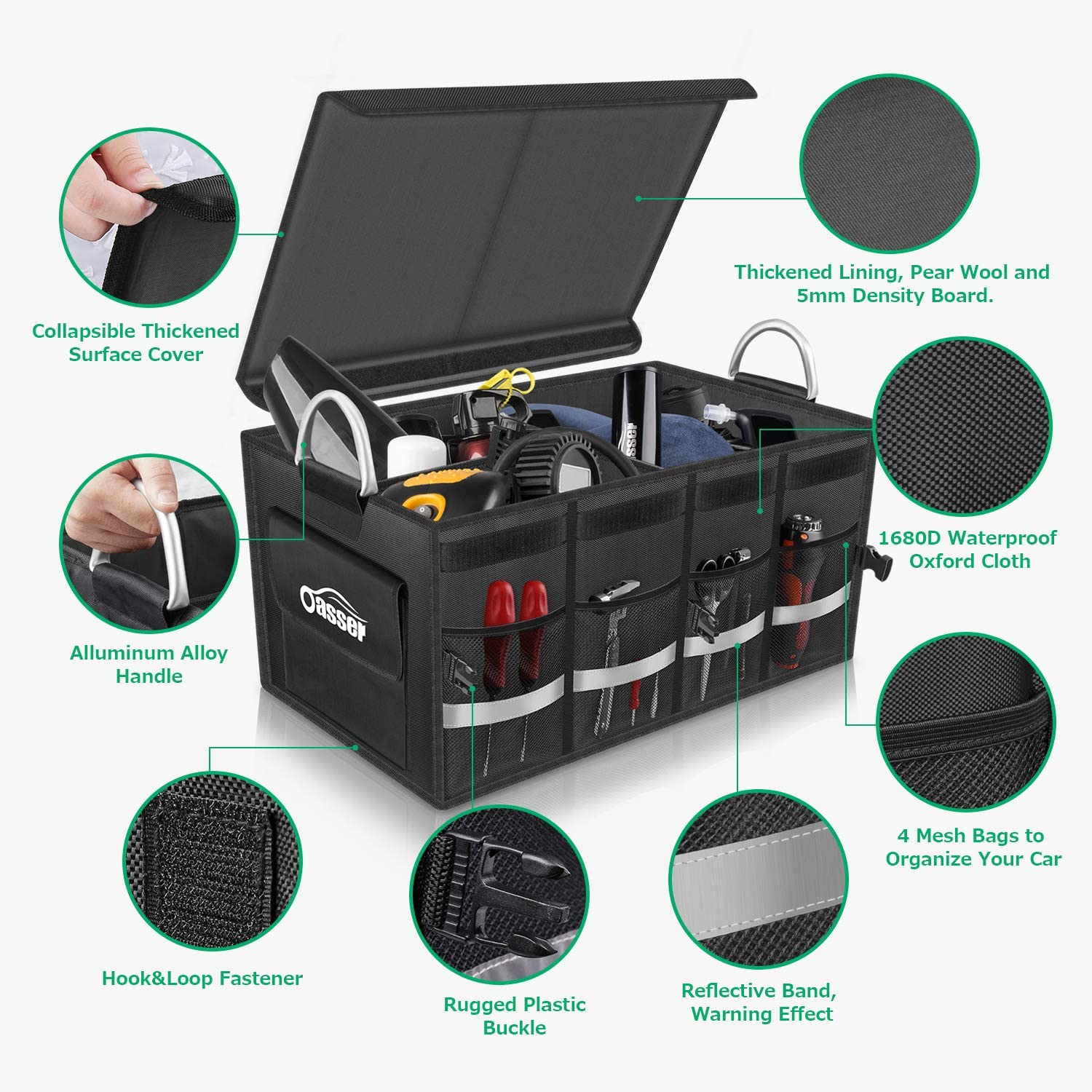Oasser Trunk Organizer for SUV Car Container - e4cents