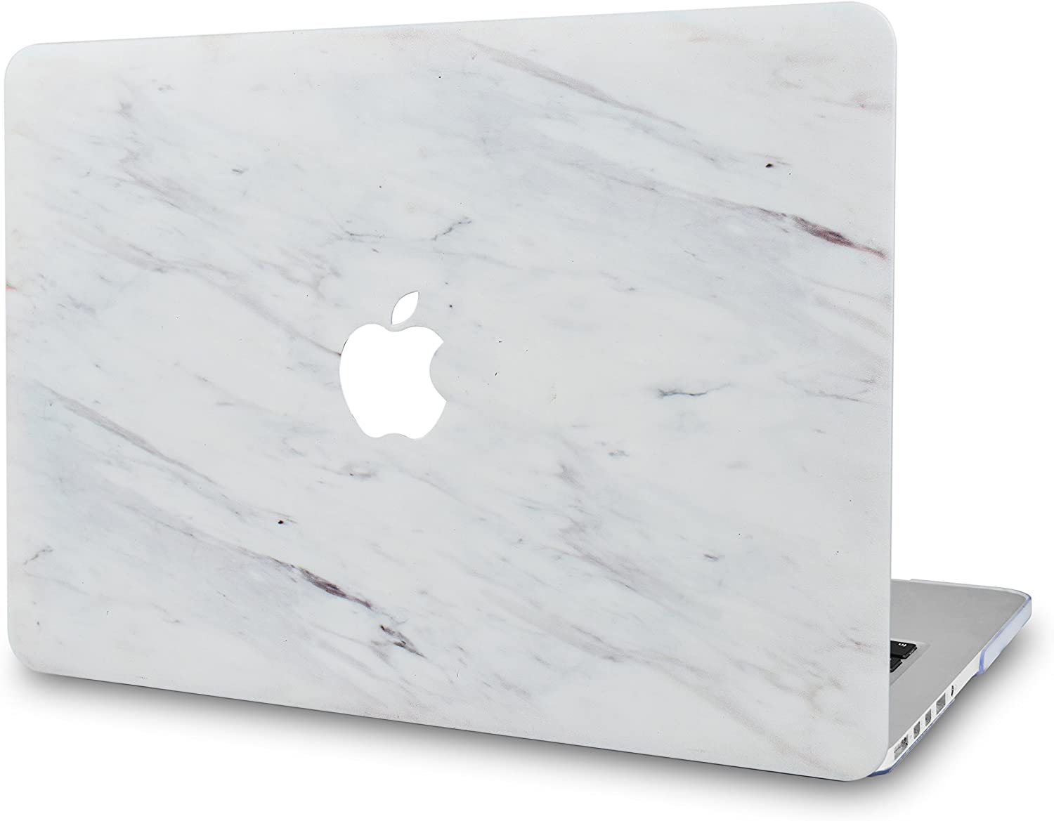 SILK WHITE MARBLE - MacBook Air 13 inch Case 2018 - 2020 Release. Plastic Pattern Hard Shell keyboard & screen protectors Compatible with MacBook Air 13. - e4cents