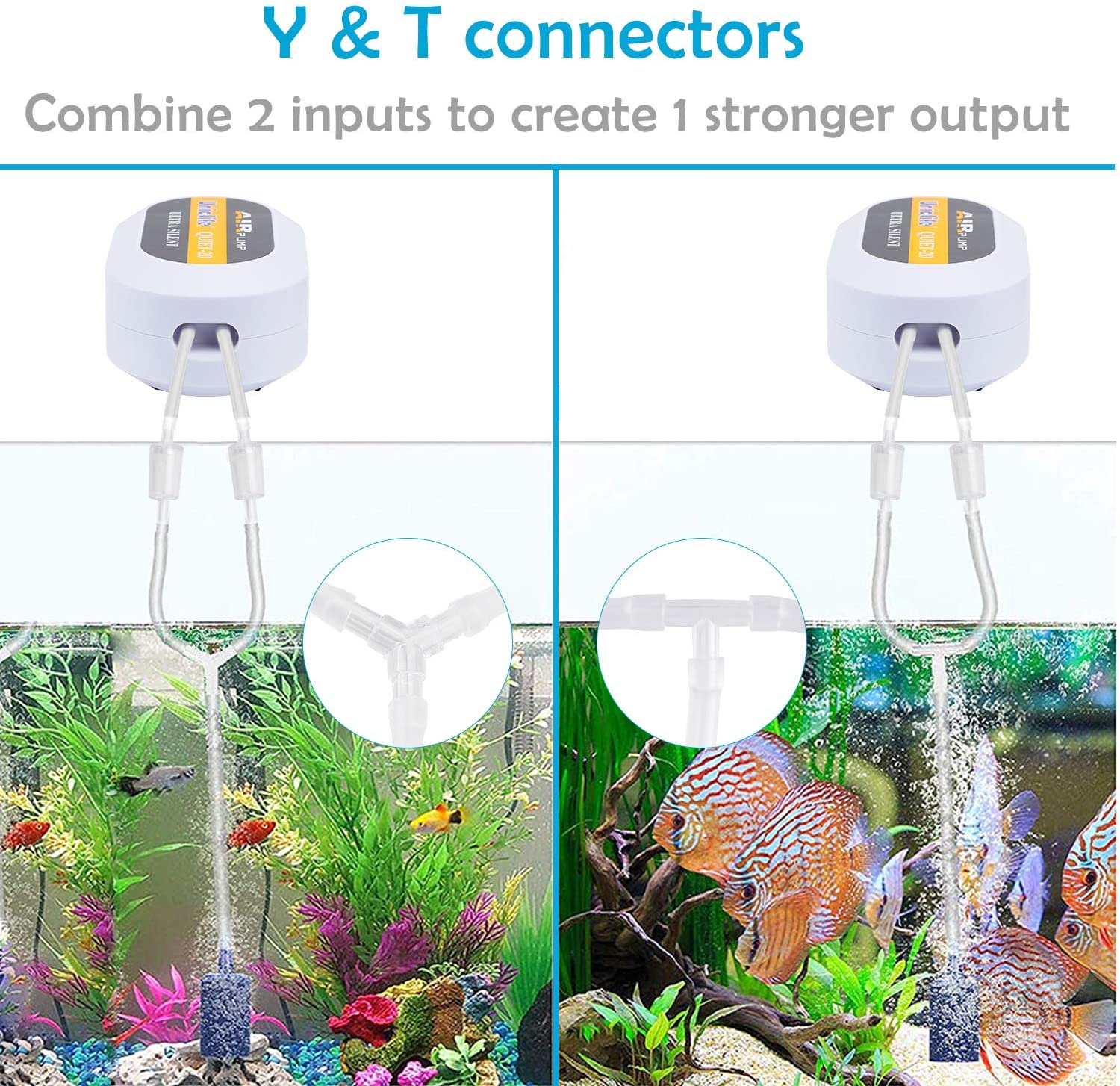 Aquarium Airline Tubing Connectors Plastic Inline Valve, 40-Piece - e4cents