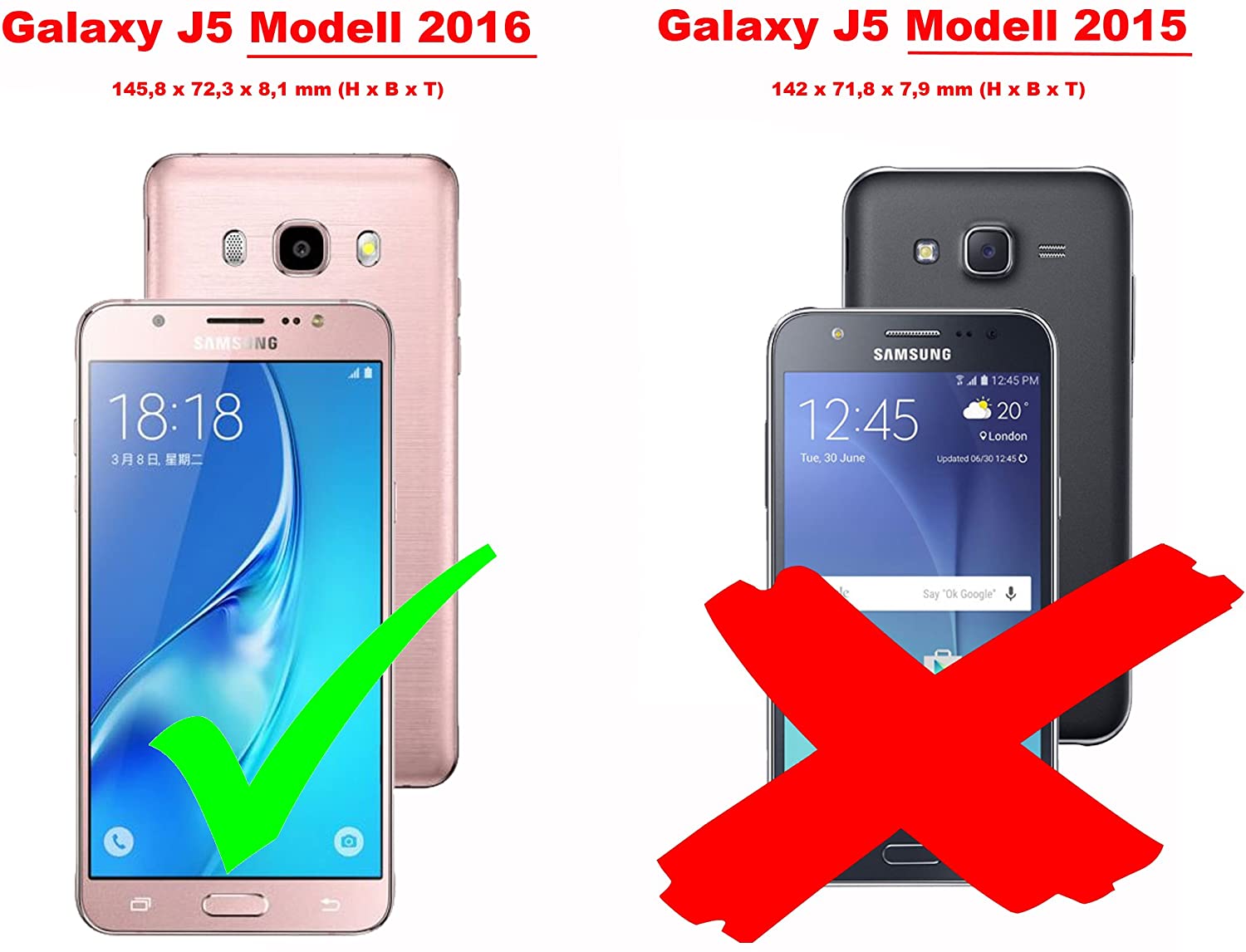 Cadorabo Book Case Compatible with Samsung Galaxy J5 - BLACK - e4cents