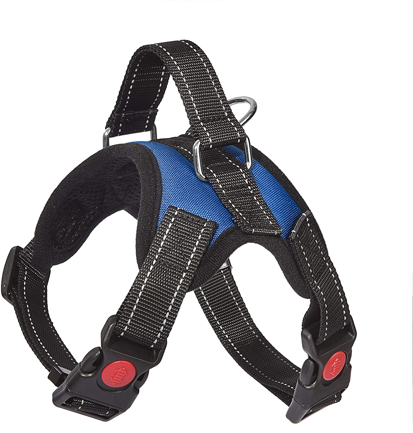 Dog Harness, Breathable Adjustable Dog Vest Pet Harness for Small Medium Large Dogs with Sturdy Leash (S, Blue) - e4cents