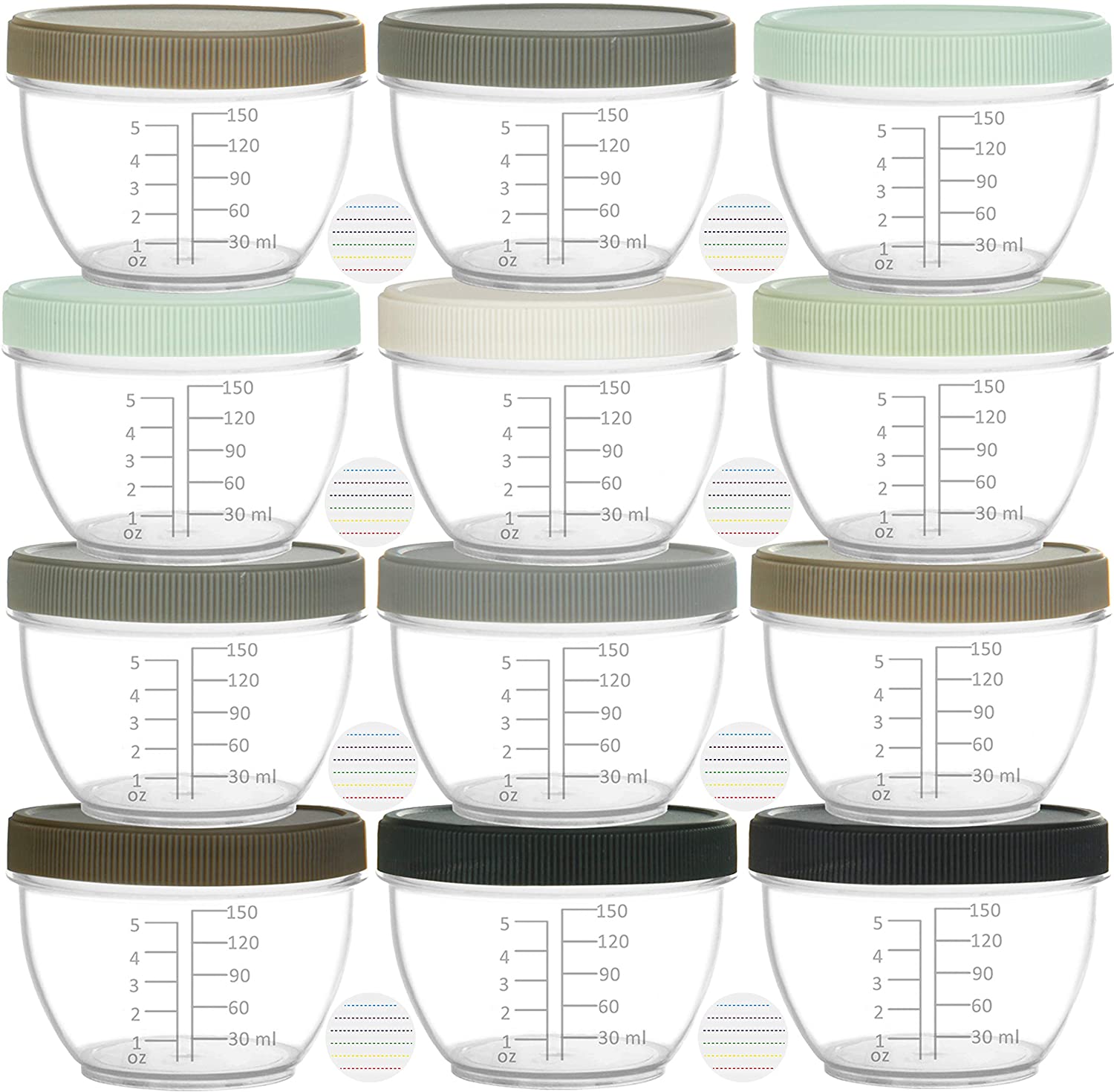 Youngever 18 Sets Baby Food Storage  2 Ounce size.