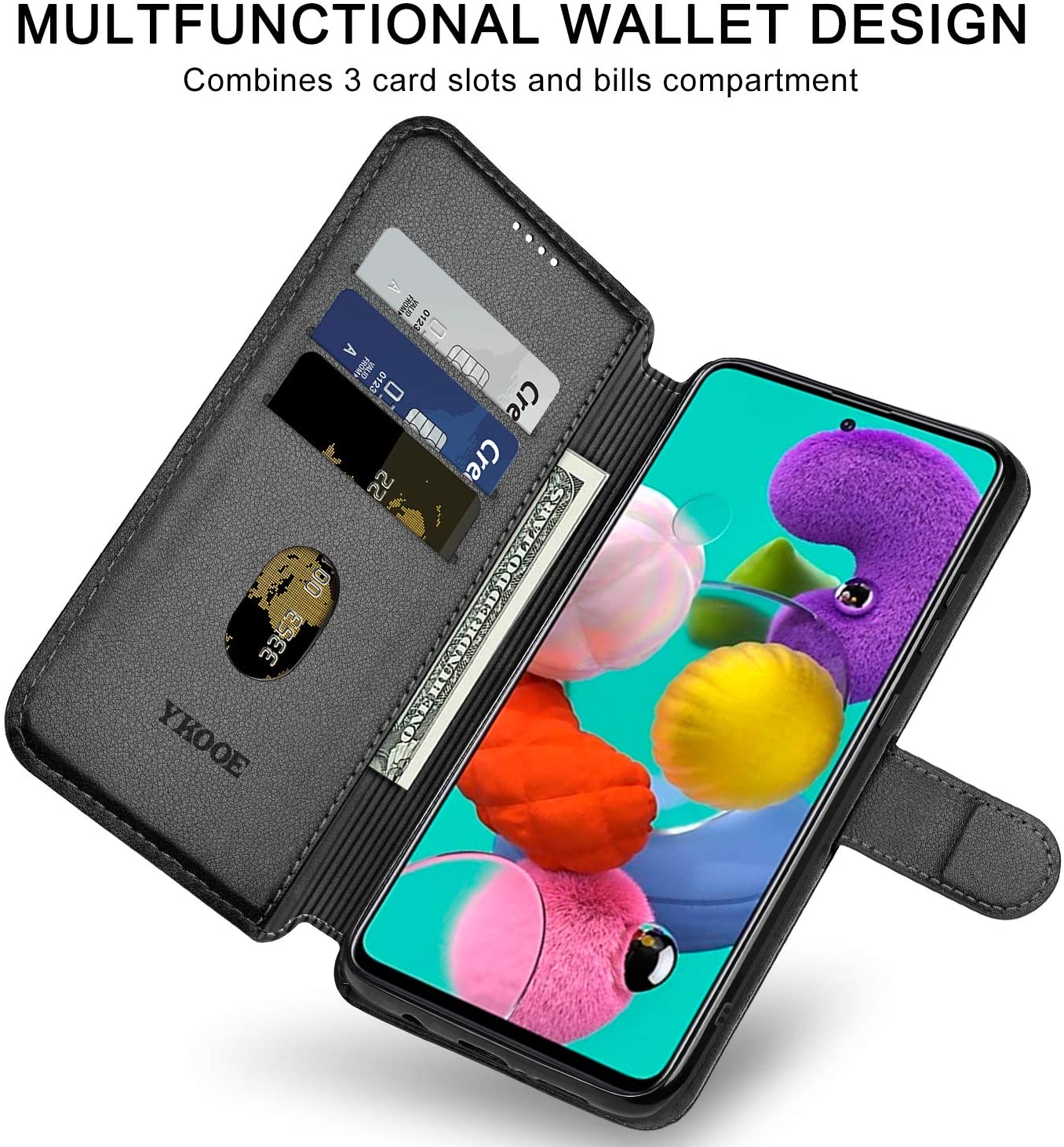ykooe Case Compatible with Samsung Galaxy A51 - (black) - e4cents