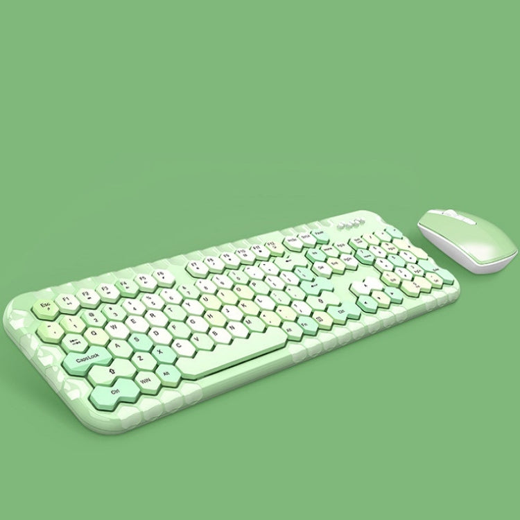 Honeycomb Keycap 2.4GHZ Wireless Keyboard and Mouse Set.  (NC)