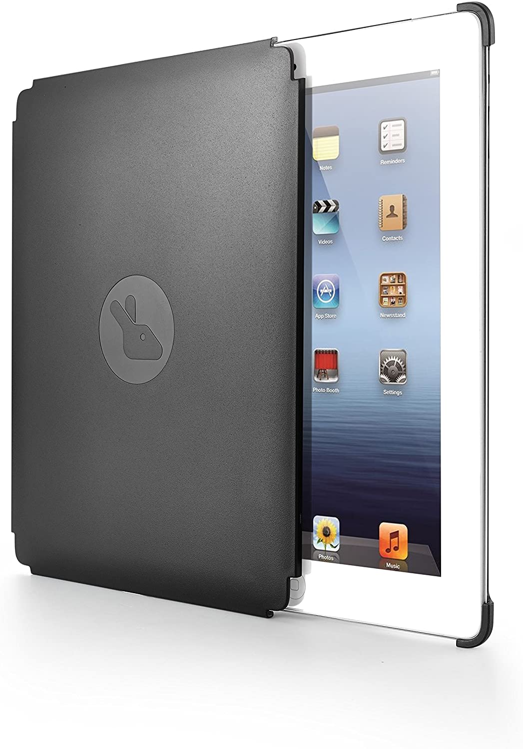 New Trent Grabbit/Gladius iPad Case Compatible: iPad 4, iPad 3 and iPad 2. 360 rotatable, Genuine Leather Hand Strap, Stand/Movie Wall Clip and Matte Finish - e4cents