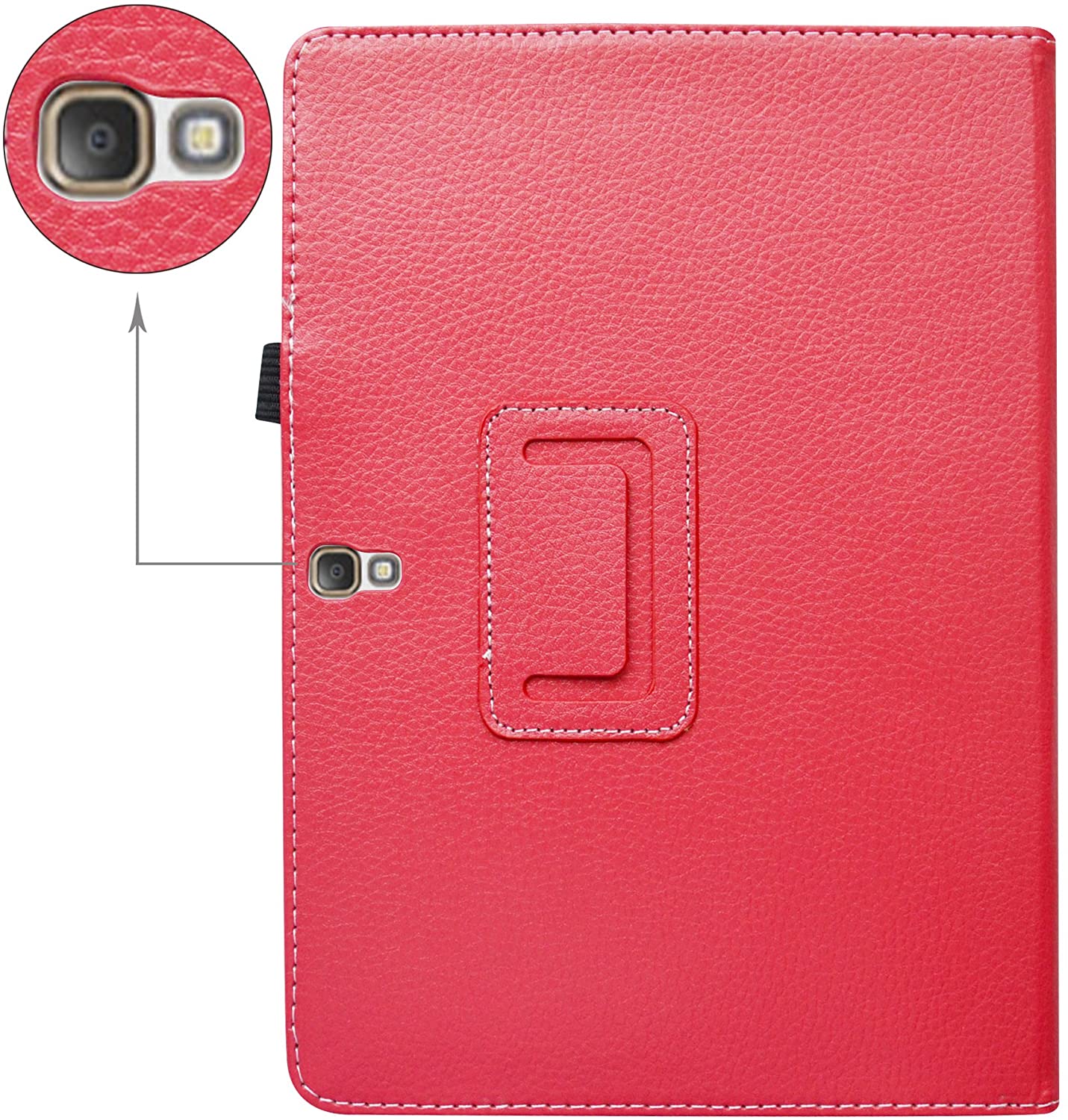 Samsung Tab S 10.5 T800 Case,Mama Mouth PU Leather Folio 2-Folding Stand Cover for 10.5" - RED - e4cents