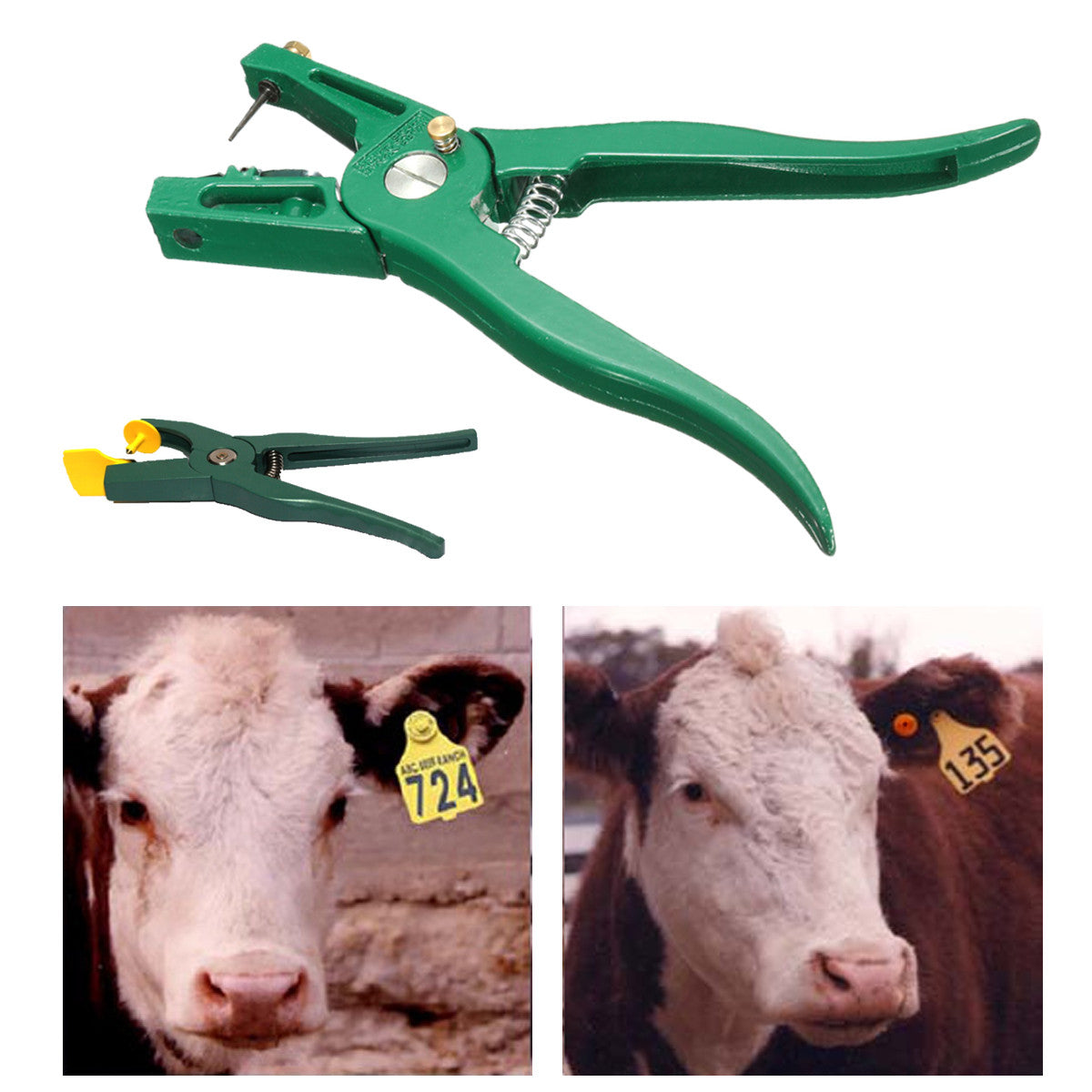 Animal Livestock Ear Tag Plier Applicator Puncher Tagger Identification Pig Goat. - e4cents