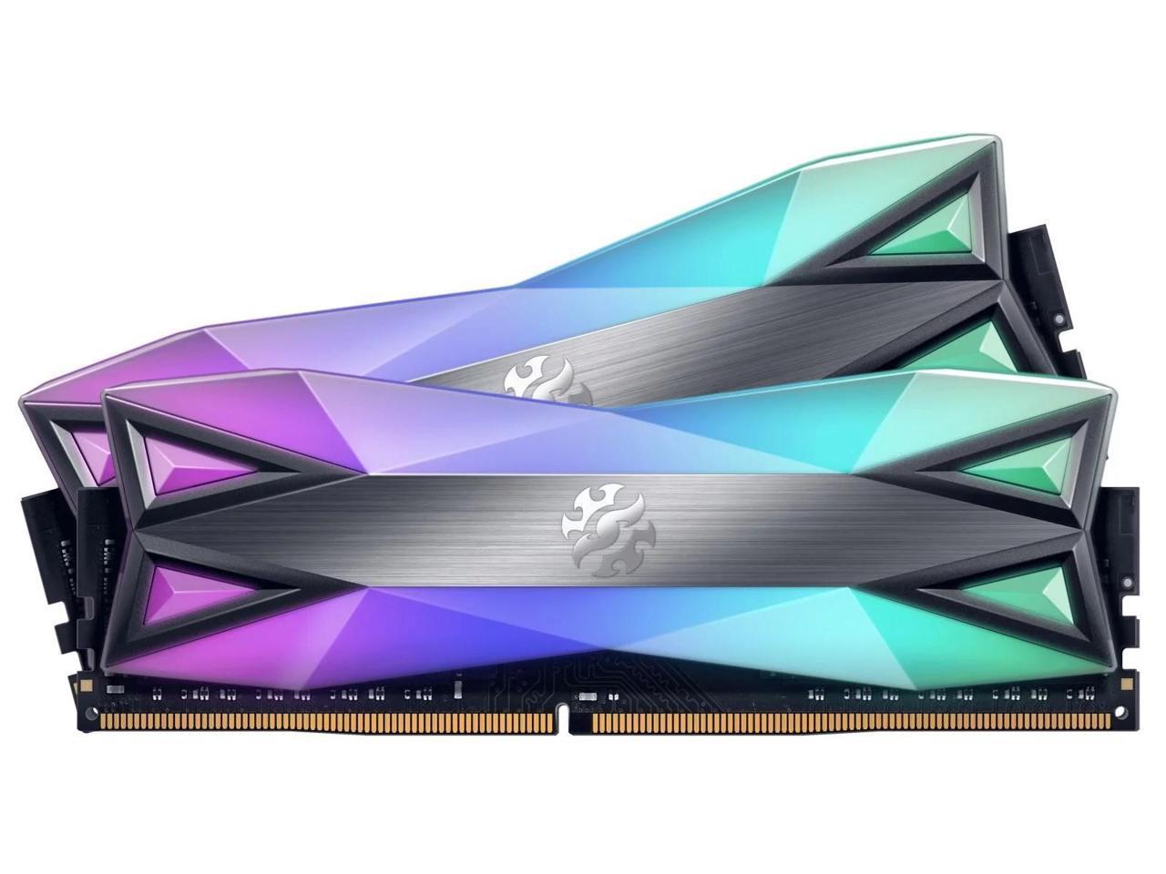 XPG SPECTRIX D60G RGB Desktop Memory Series: 16GB (2x8GB) DDR4 3200MHz CL16 GREY.