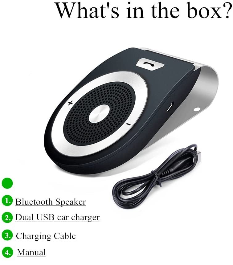 Bluetooth Handsfree Car Speakerphone with Built-in Microphone. (LNC)