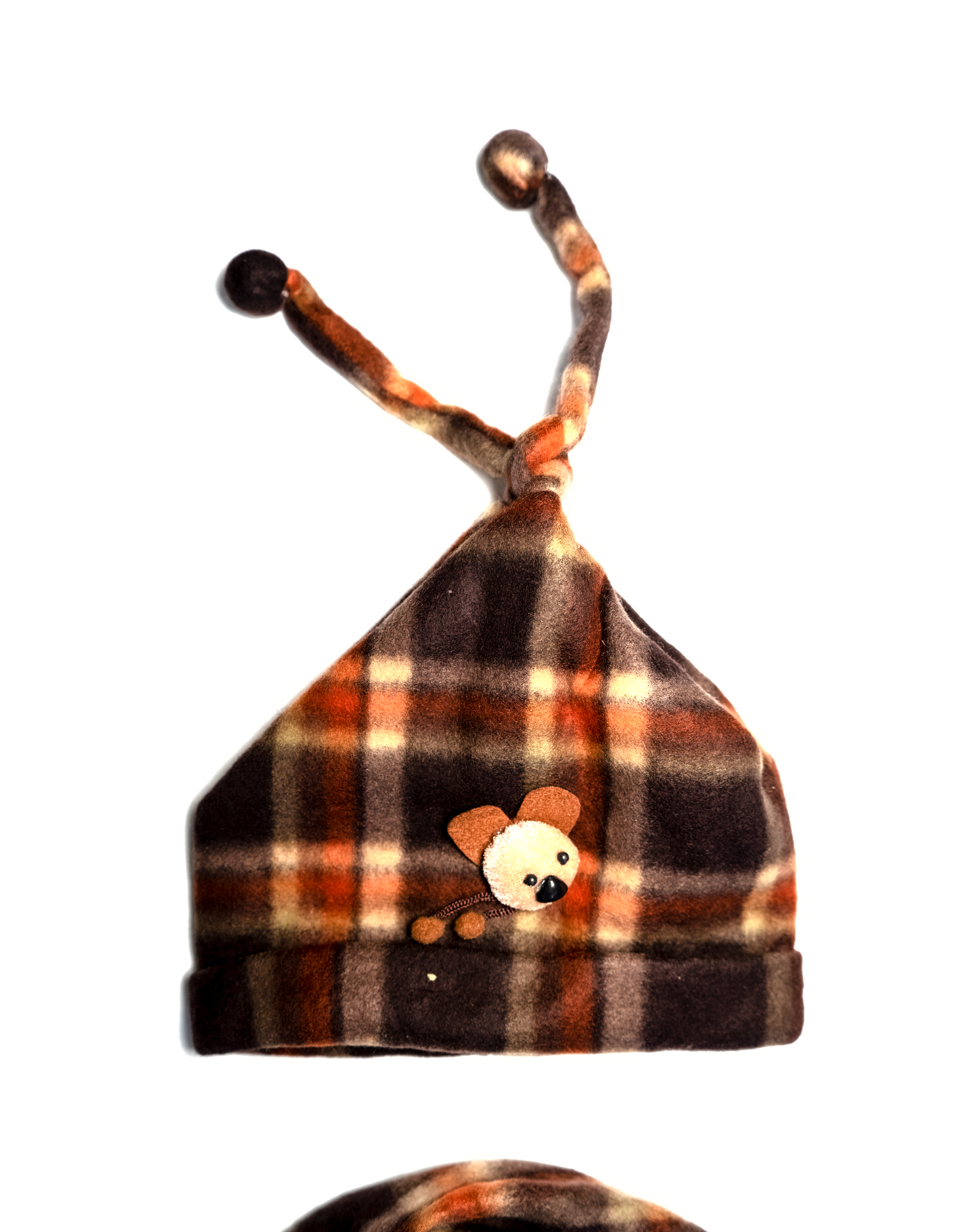 Christmas wool plaided Hat & Muffler for Toddlers. (Fit for 0-3 Years Old) (NC)