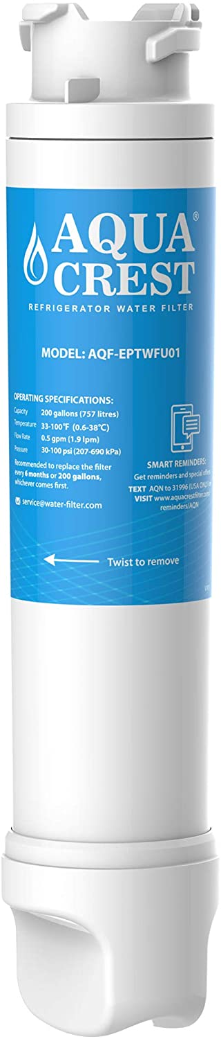 AquaCrest EPTWFU01 Water Filter for Refrigerator. (NC)