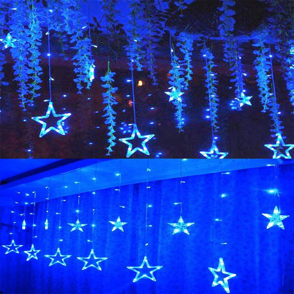138LEDs 12 Star Curtain Lights.  (NC)
