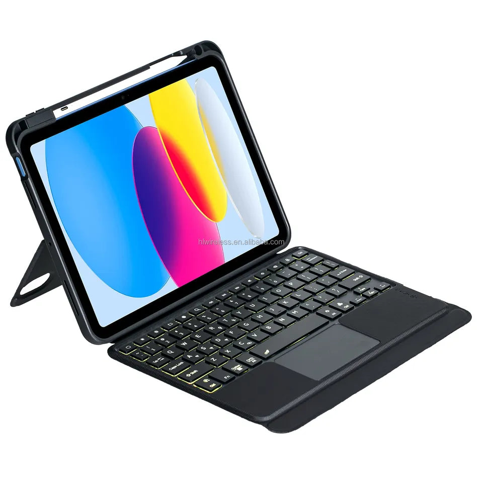 Ultimate iPad 10th Generation 7-Color Backlit, Detachable Rugged Combo Keyboard with Trackpad, Multi-Angle Viewing, and Magnetic Design - Perfect for 2022 10th Gen!(NC)