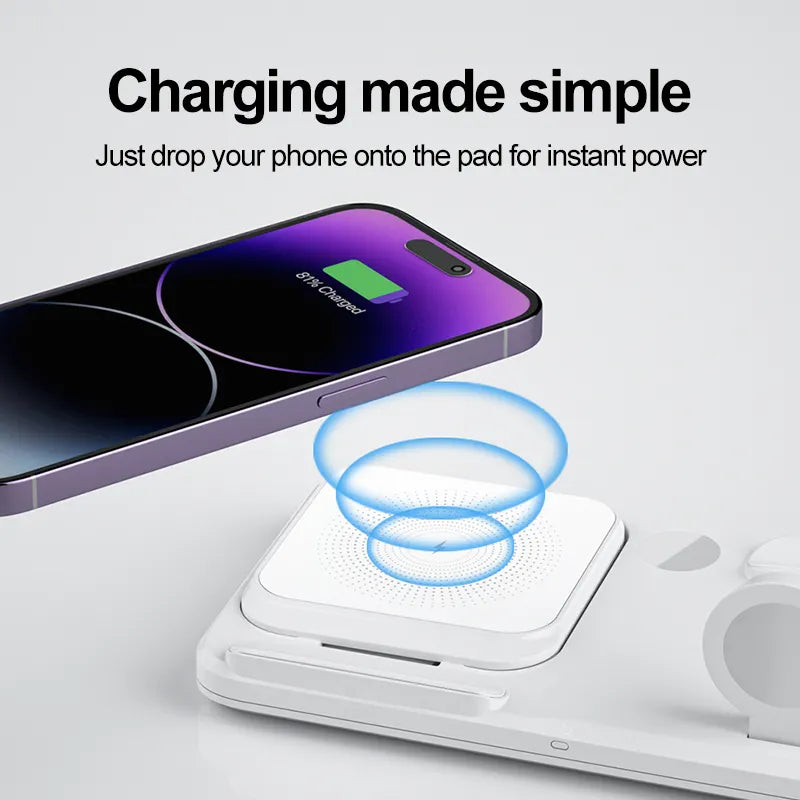 3 in 1 Wireless Charger for iPhone Samsung iWatch Airpods - NC