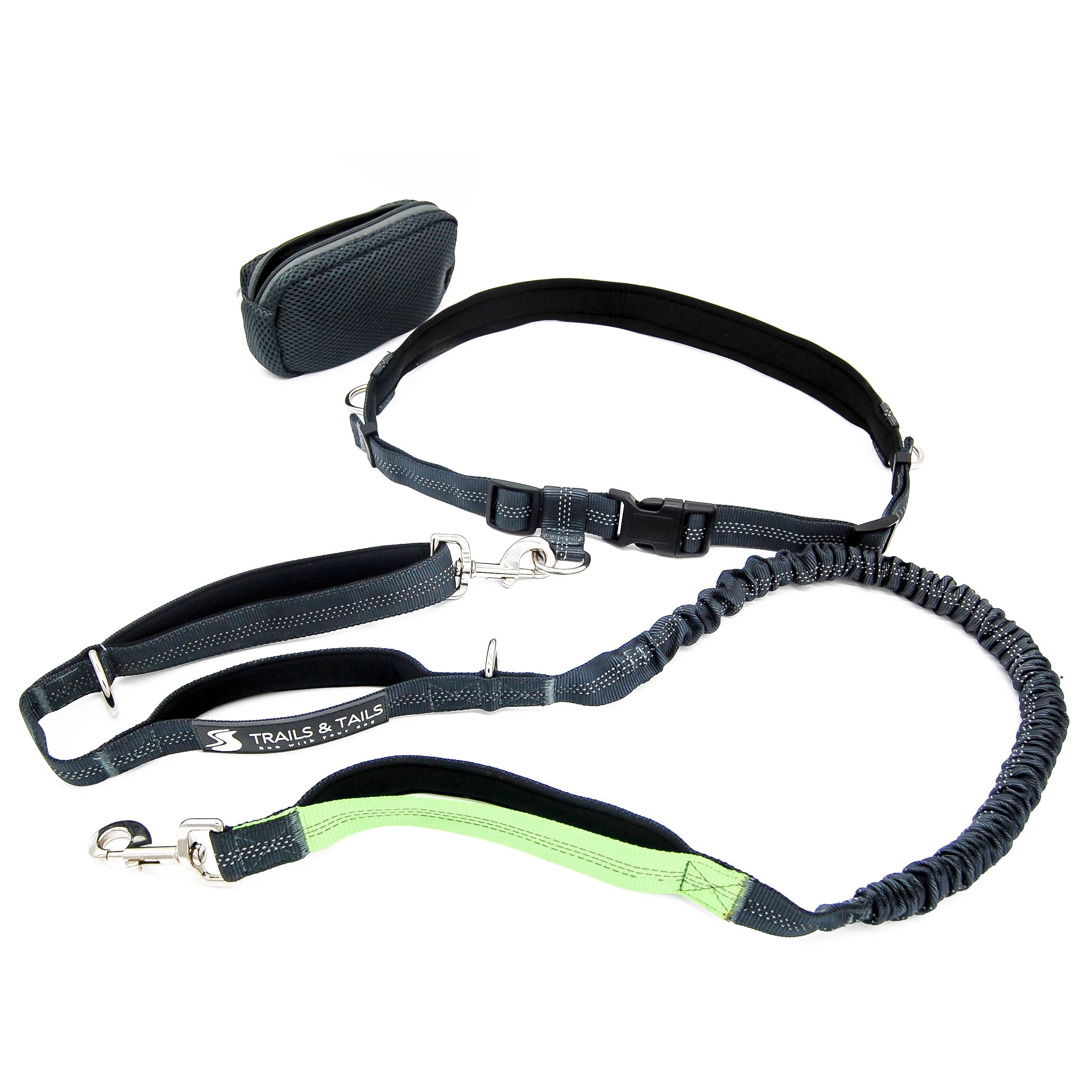 TRAILS & TAILS ULTIMATE HANDS-FREE DOG LEASH (GREY) - e4cents