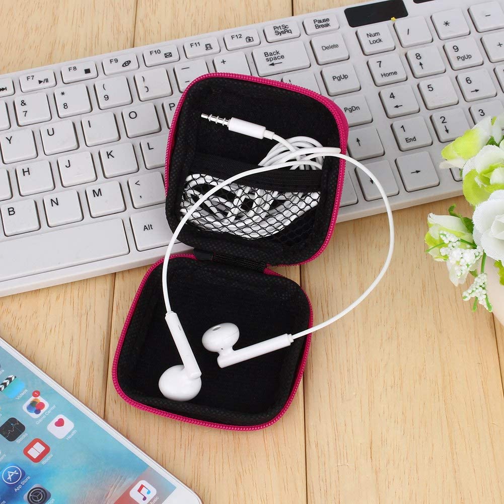 Earphone Carrying Case Storage Bag Small Zipper Pouch.