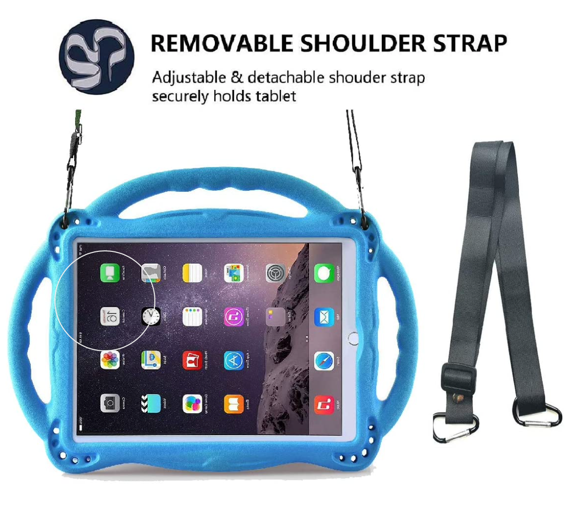 BMOUO Kids Case for New iPad 9.7 2018/2017 - Shoulder Strap Shockproof Handle Stand Case - e4cents