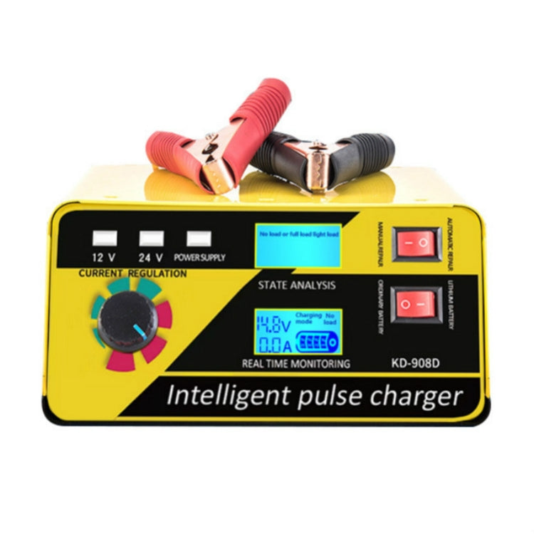 KD-908D Lead-Acid Battery Intelligent Repair Charger Car Battery Charger EU Plug. - (LNC)