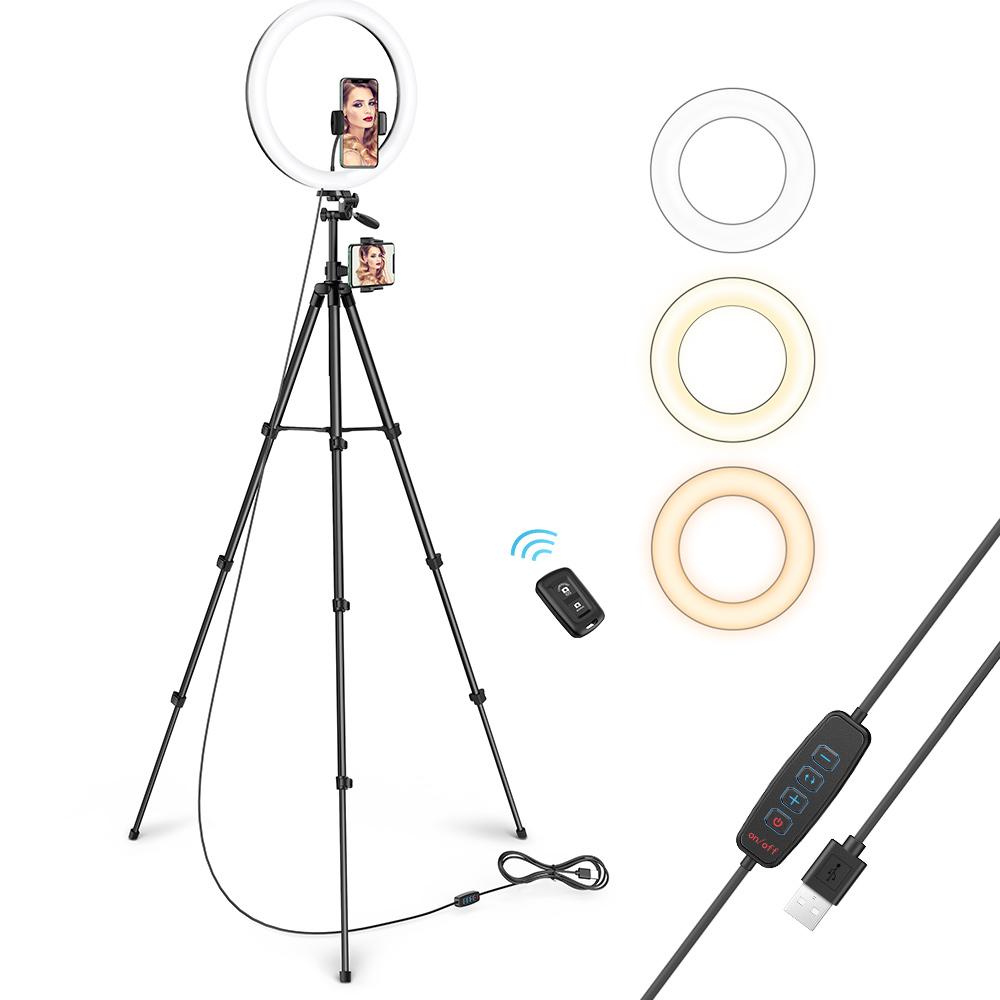 3 Colors Dimmable 12inch LED Selfie Ring Light photography Lamp Photo Video .  (LNC)